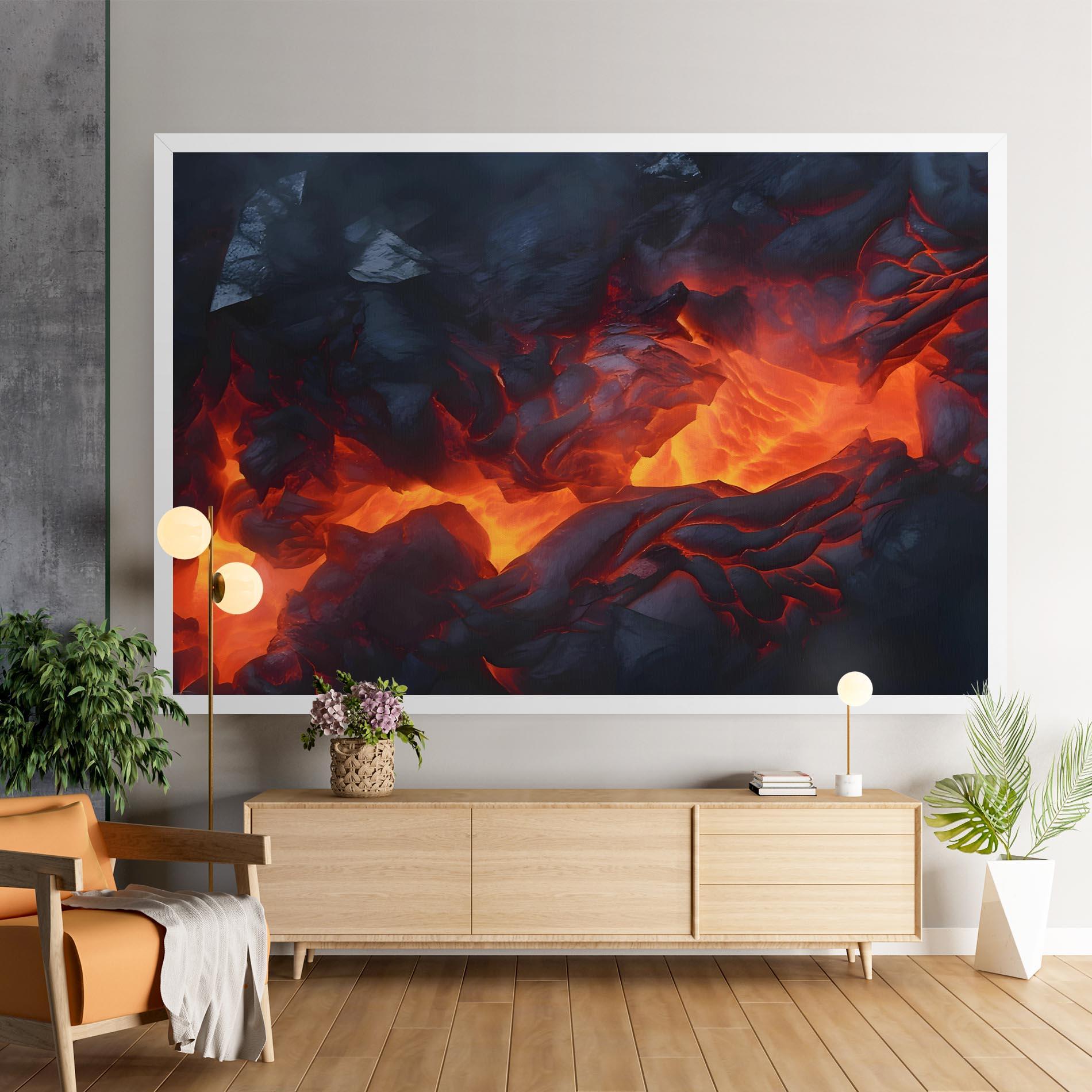Leinwandbild Lava Art mockup 9