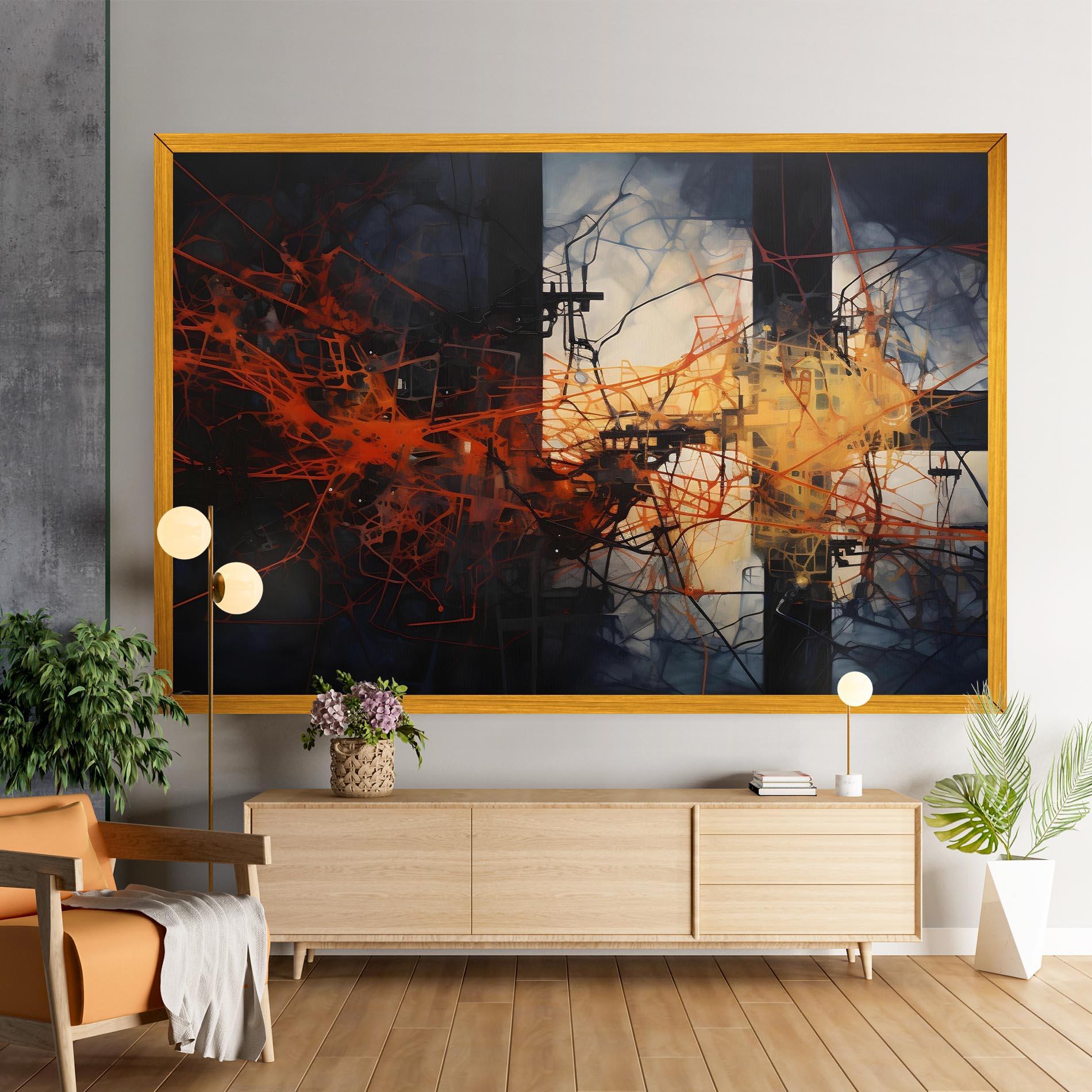 Leinwandbild Abstract Fire Style mockup 9