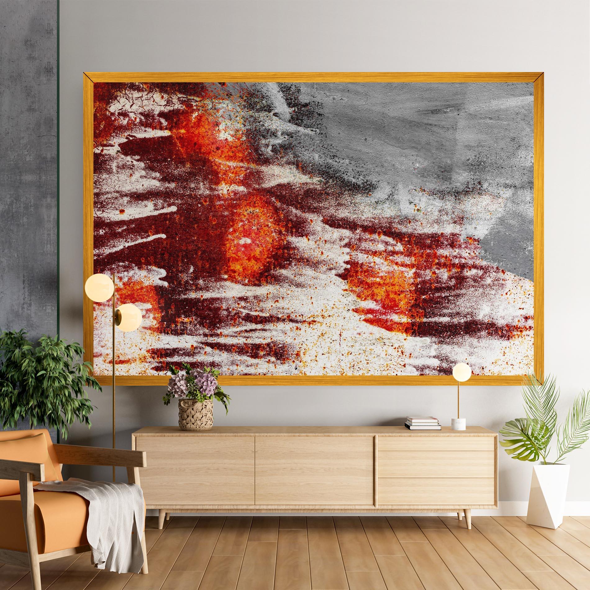 Leinwandbild Burning Sign mockup 9