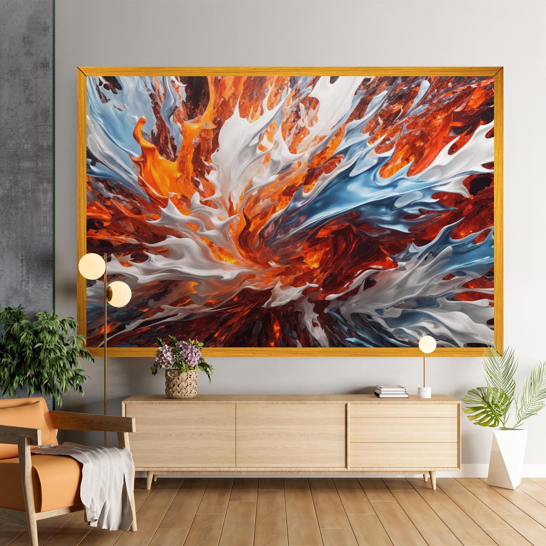 Leinwandbild Flame Rase mockup 9