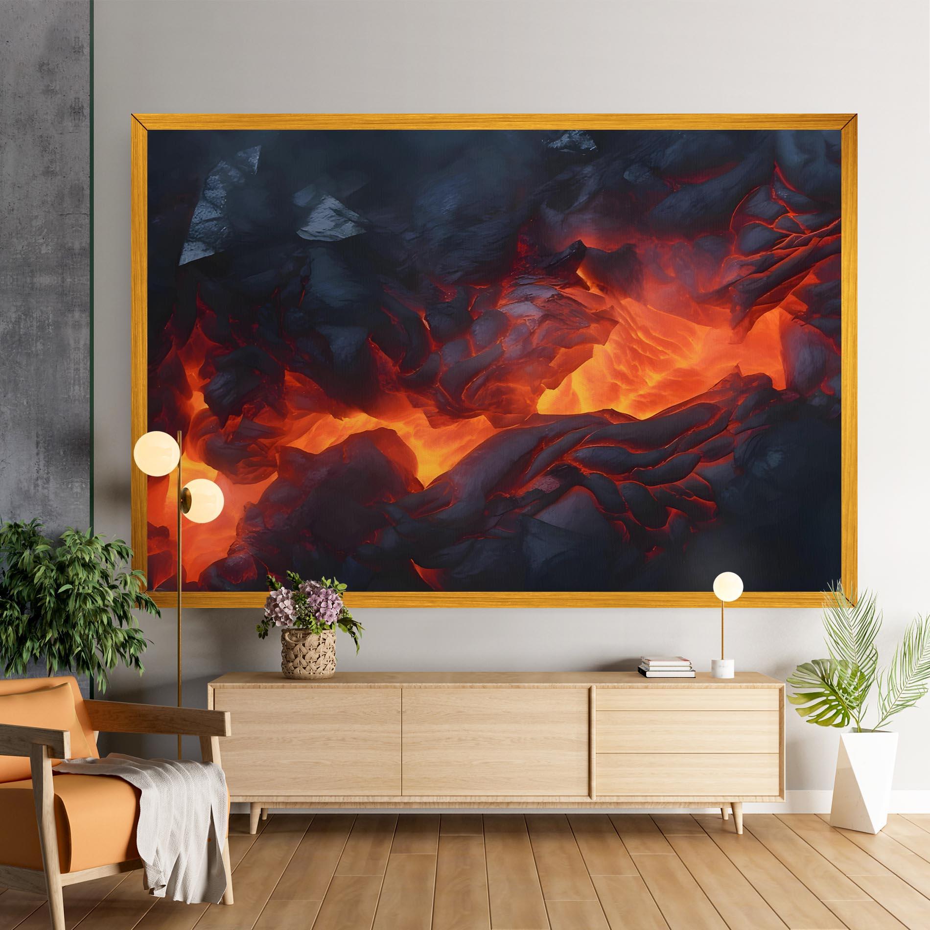 Leinwandbild Lava Art mockup 9