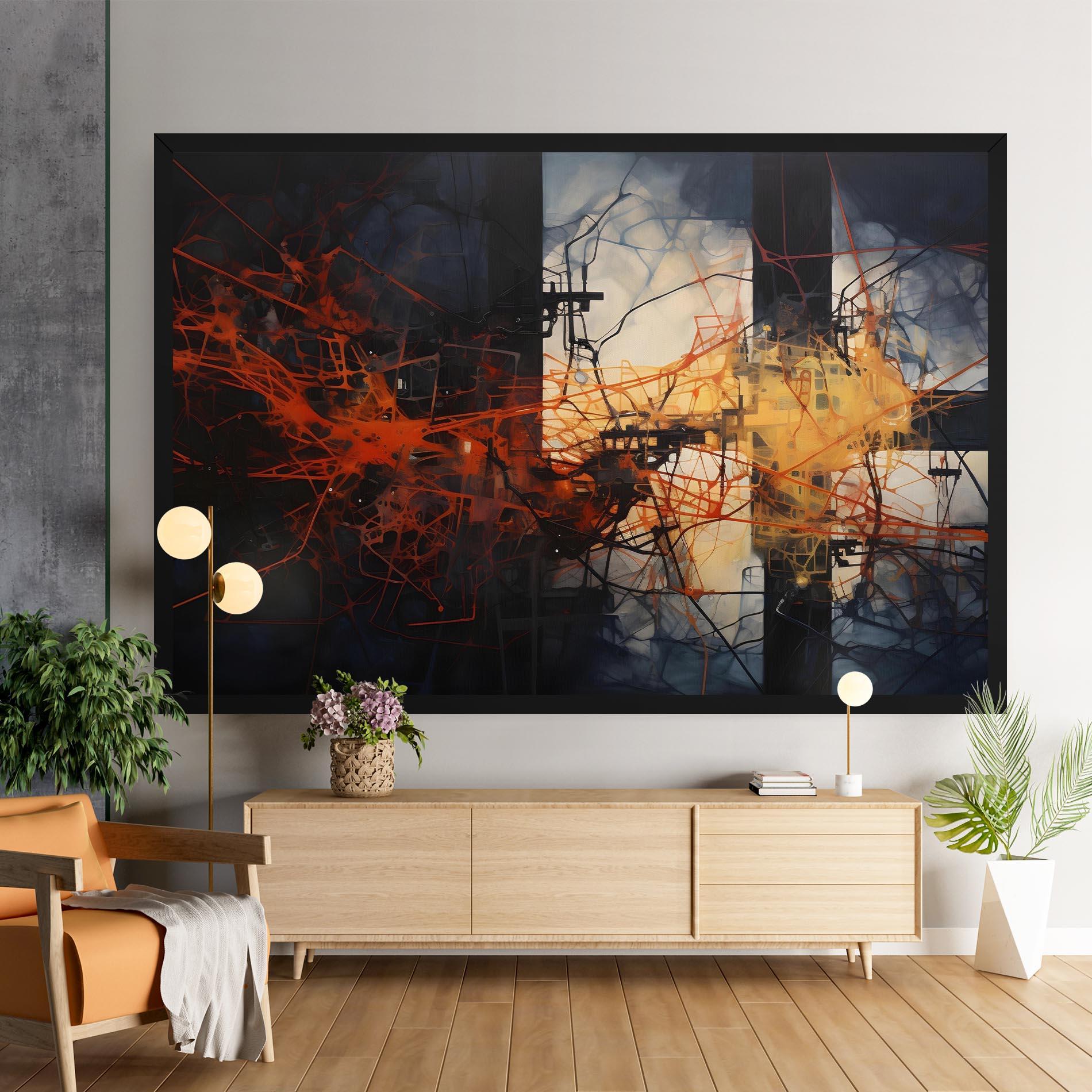 Leinwandbild Abstract Fire Style mockup 9