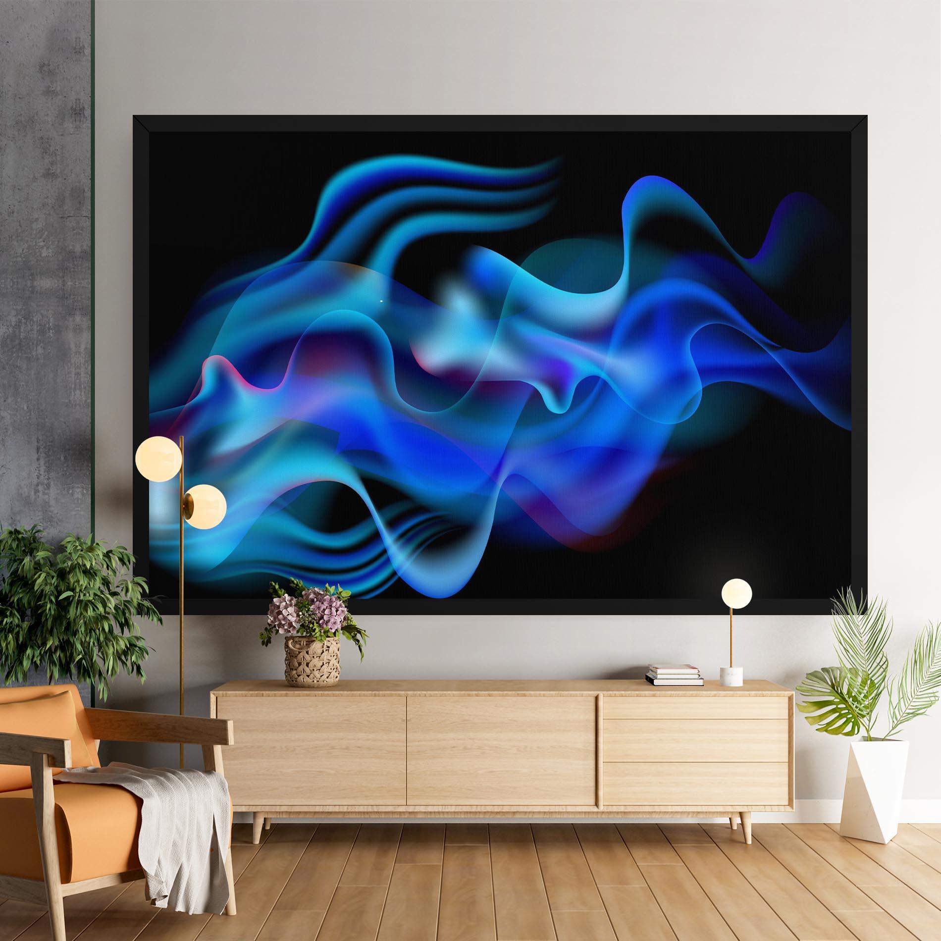 Leinwandbild Blue Fire mockup 9