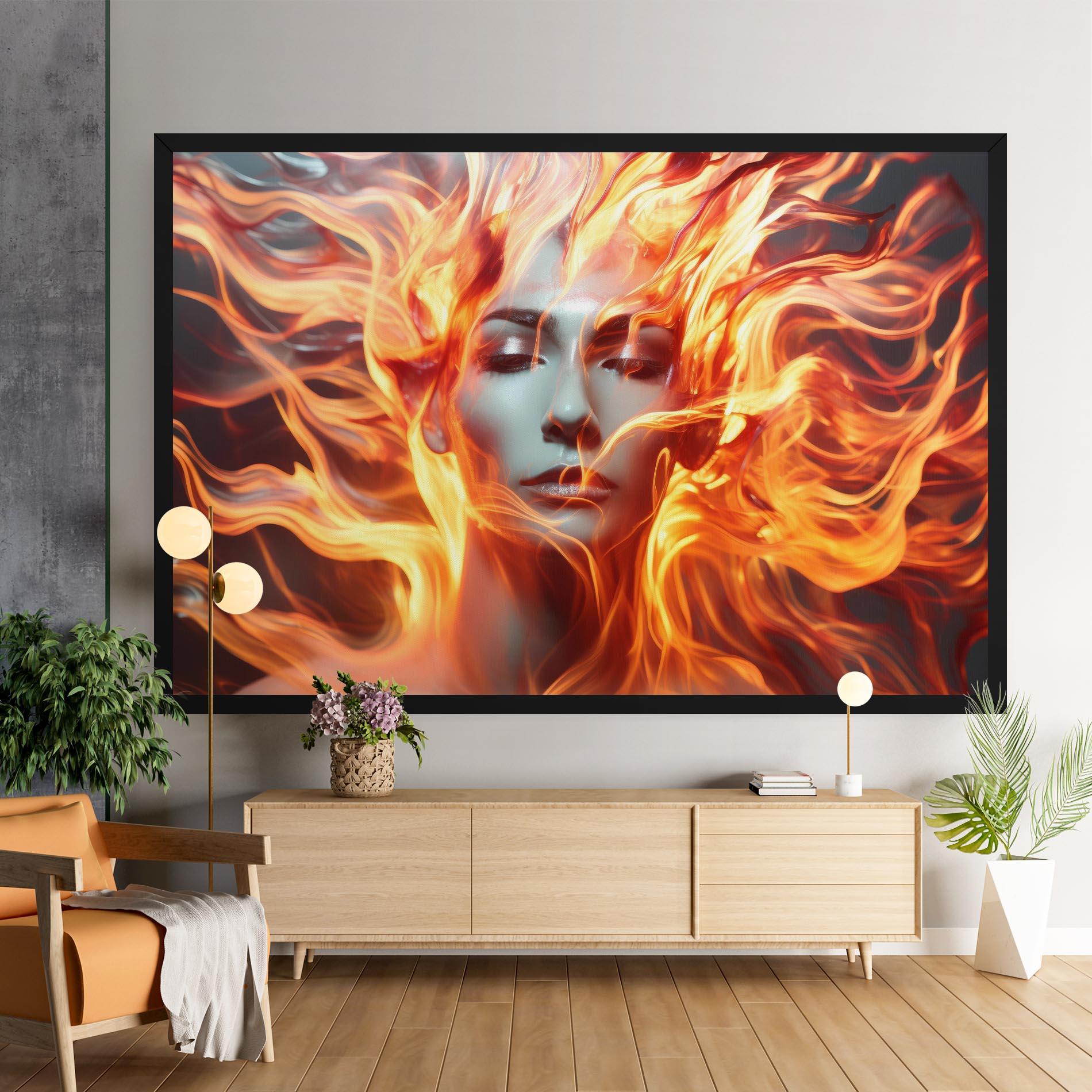 Leinwandbild Fire Hair mockup 9