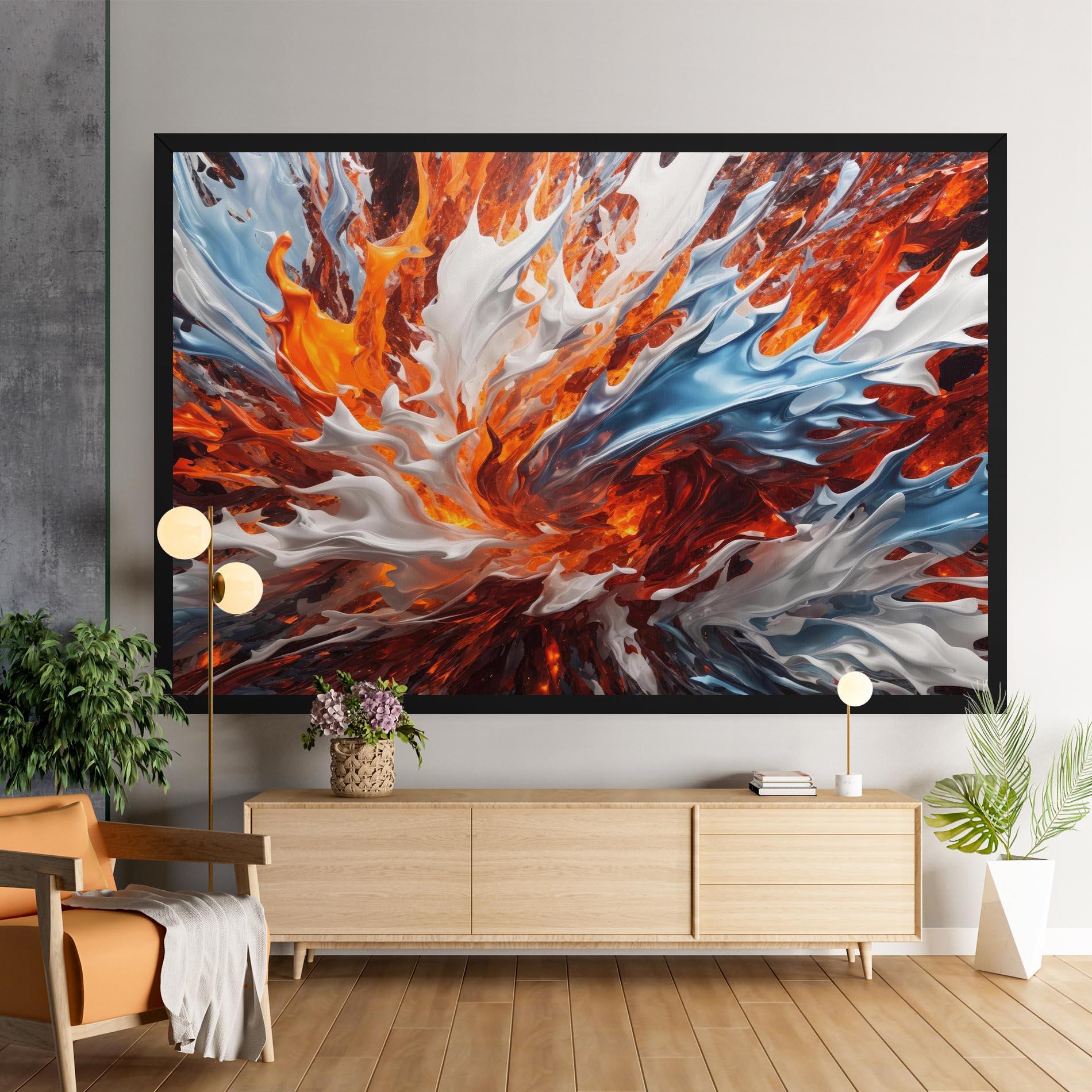 Leinwandbild Flame Rase mockup 9