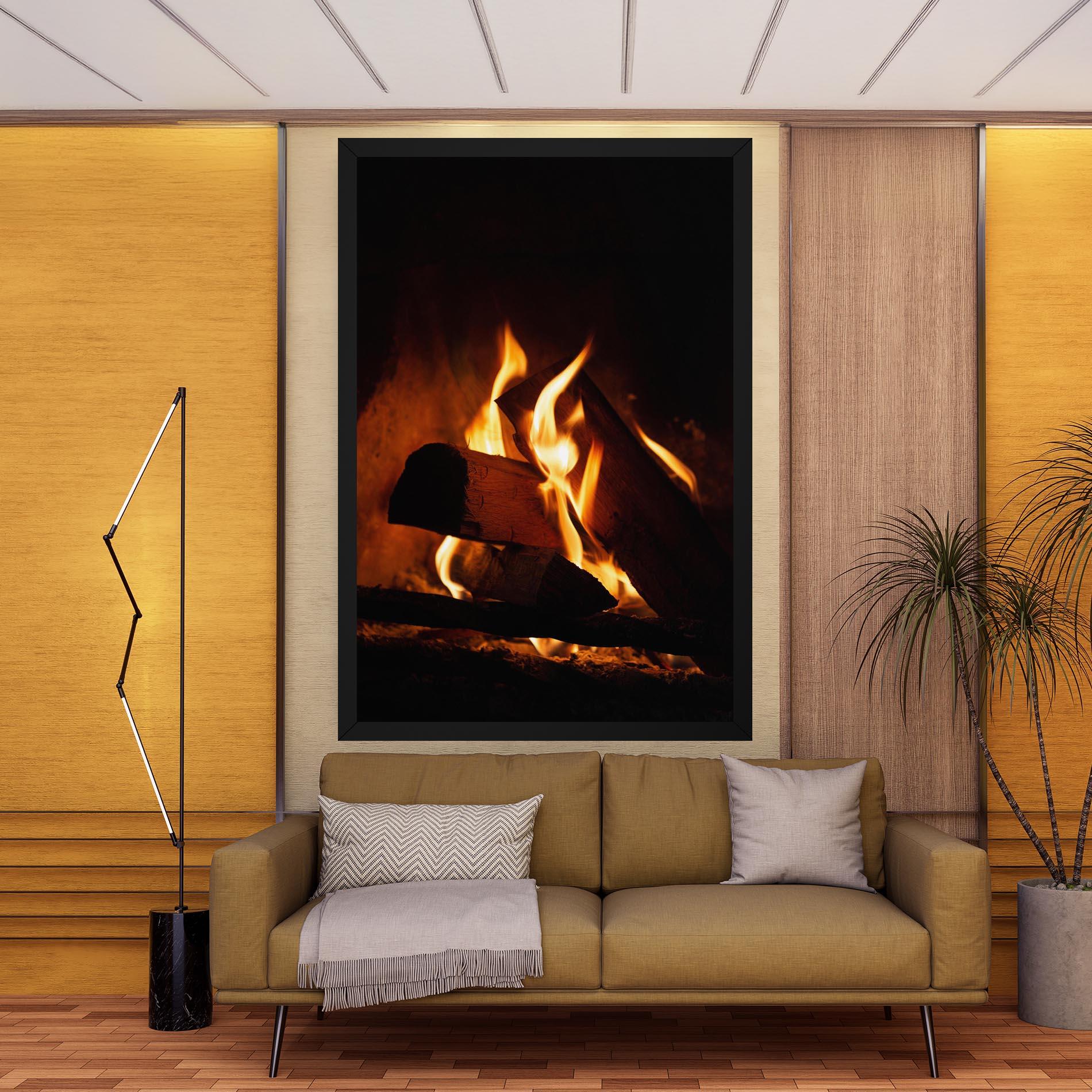 Leinwandbild Fire Wood View mockup 9