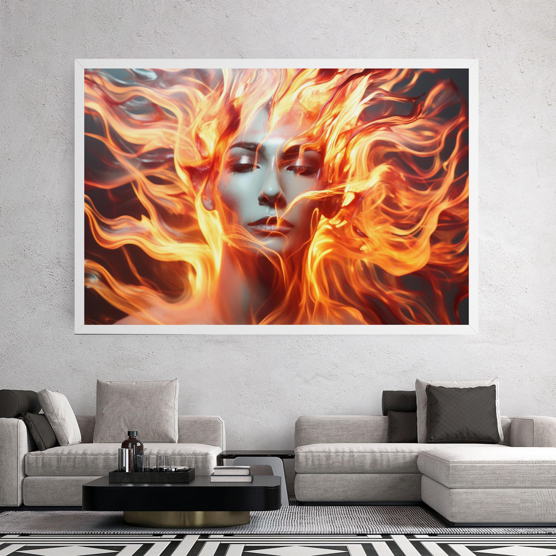 Leinwandbild Fire Hair mockup 2