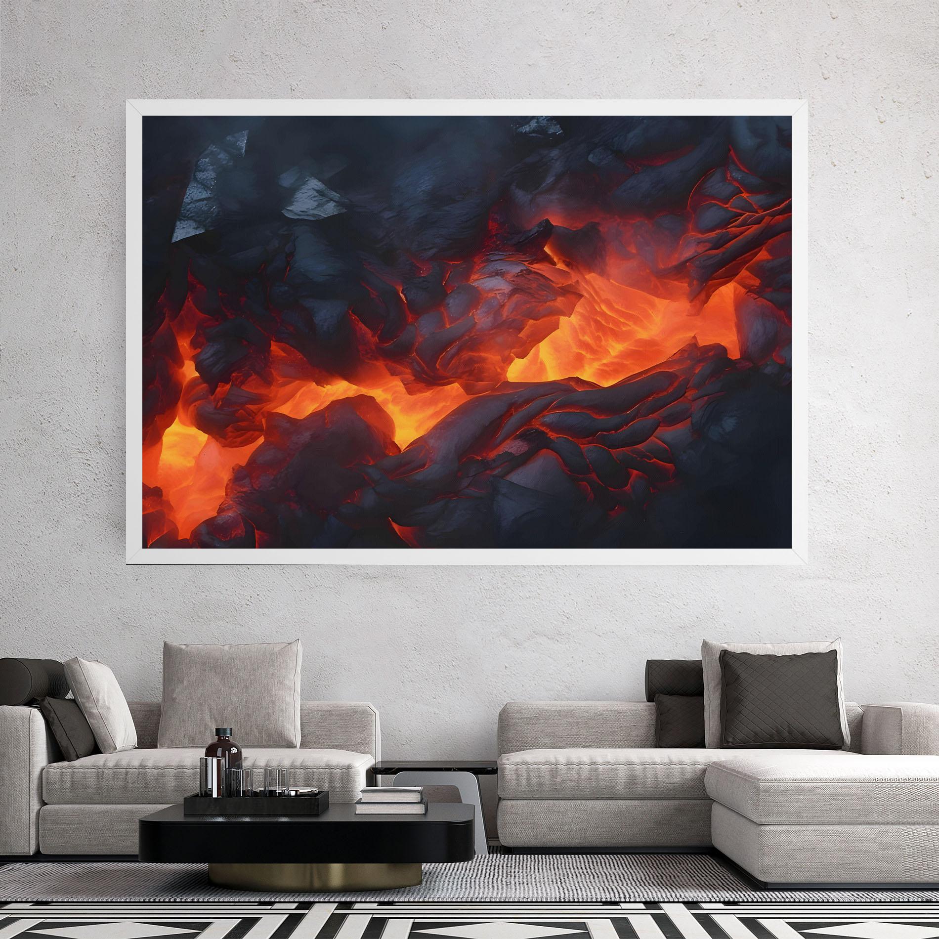 Leinwandbild Lava Art mockup 2