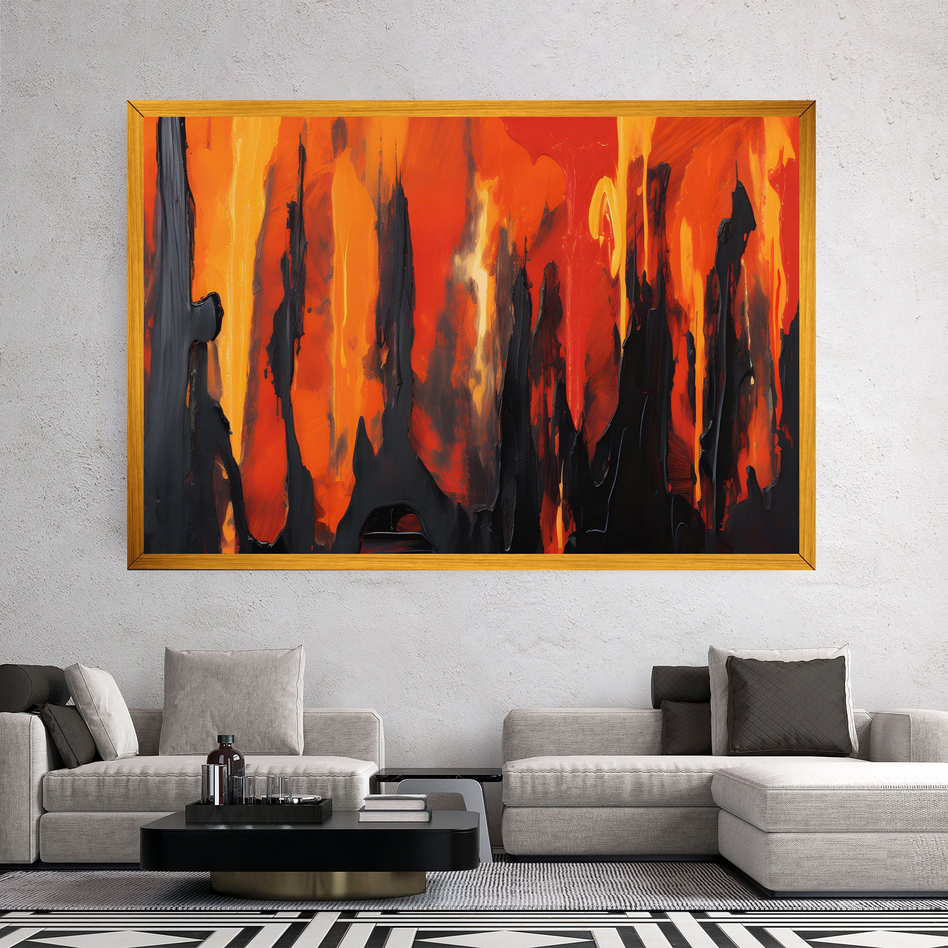 Abstract Fire Art mockup 2