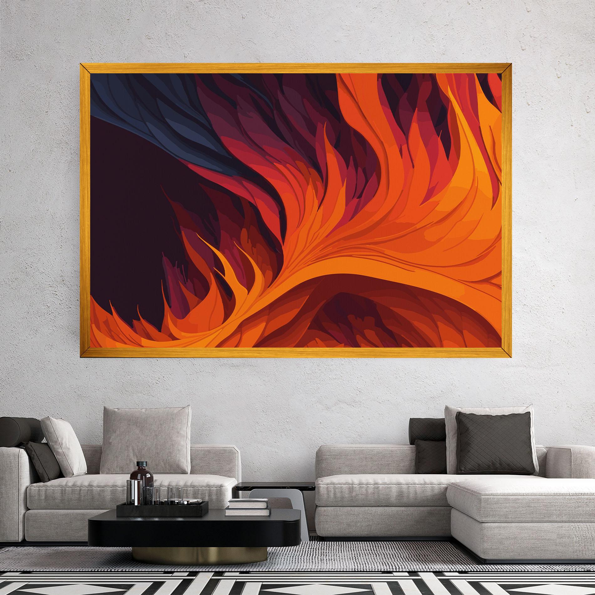 Leinwandbild Artistic Fire mockup 2