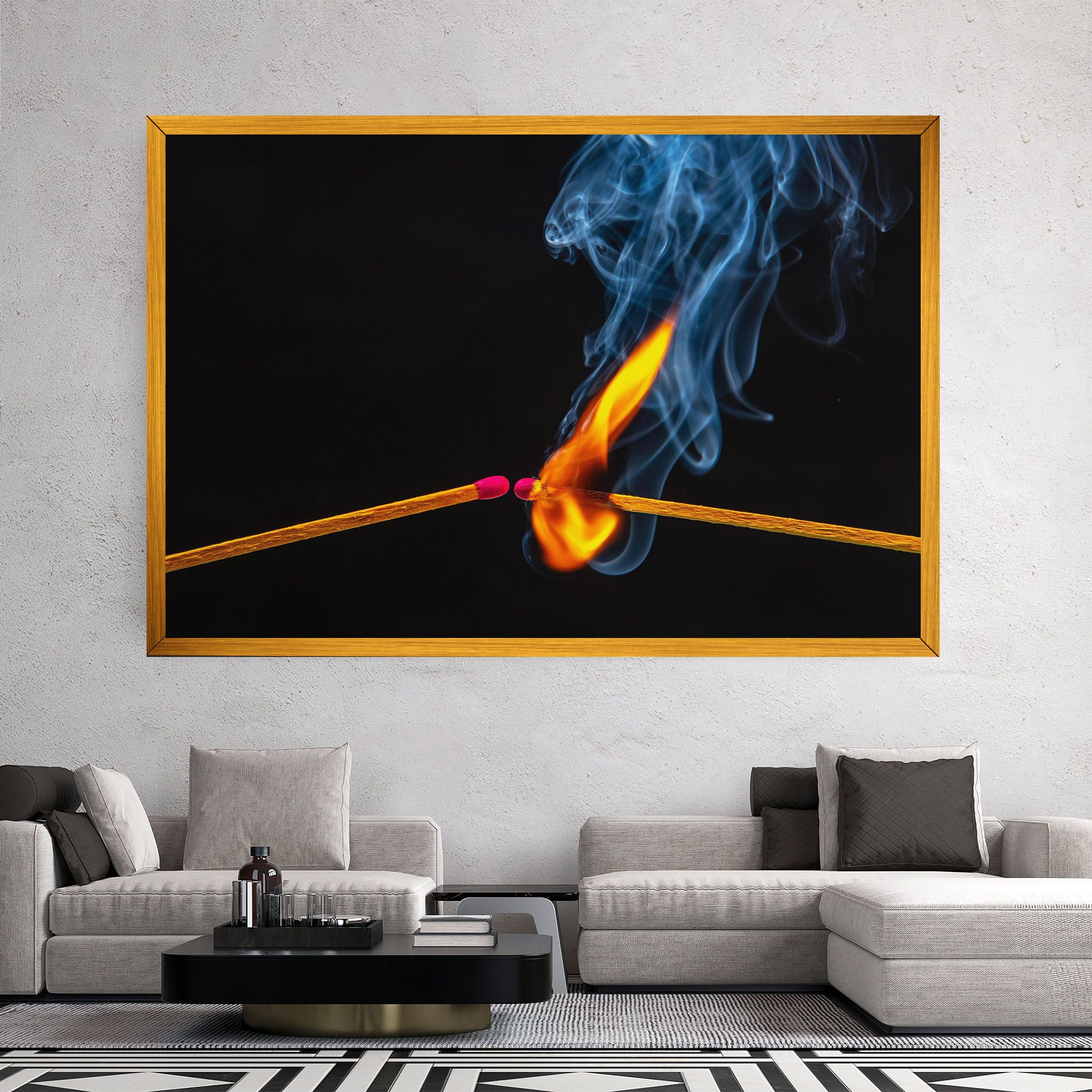 Burning Smoking Match mockup 2