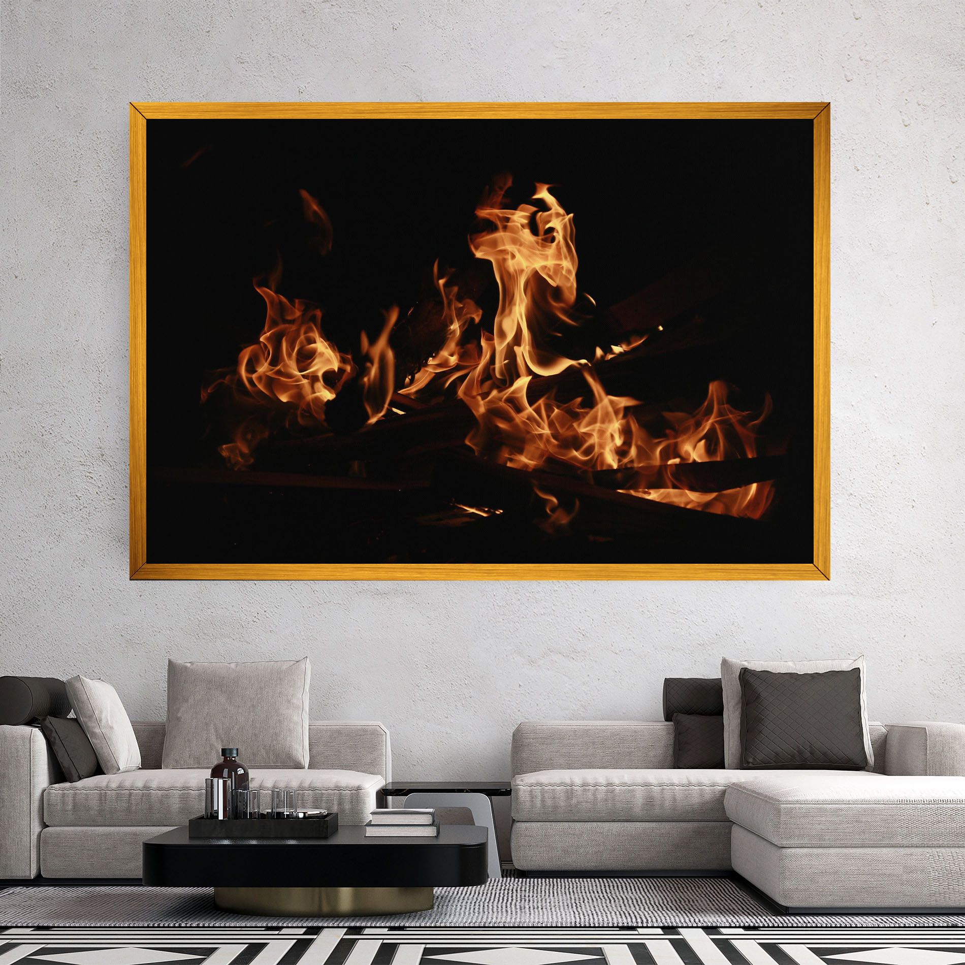 Fire On Black mockup 2