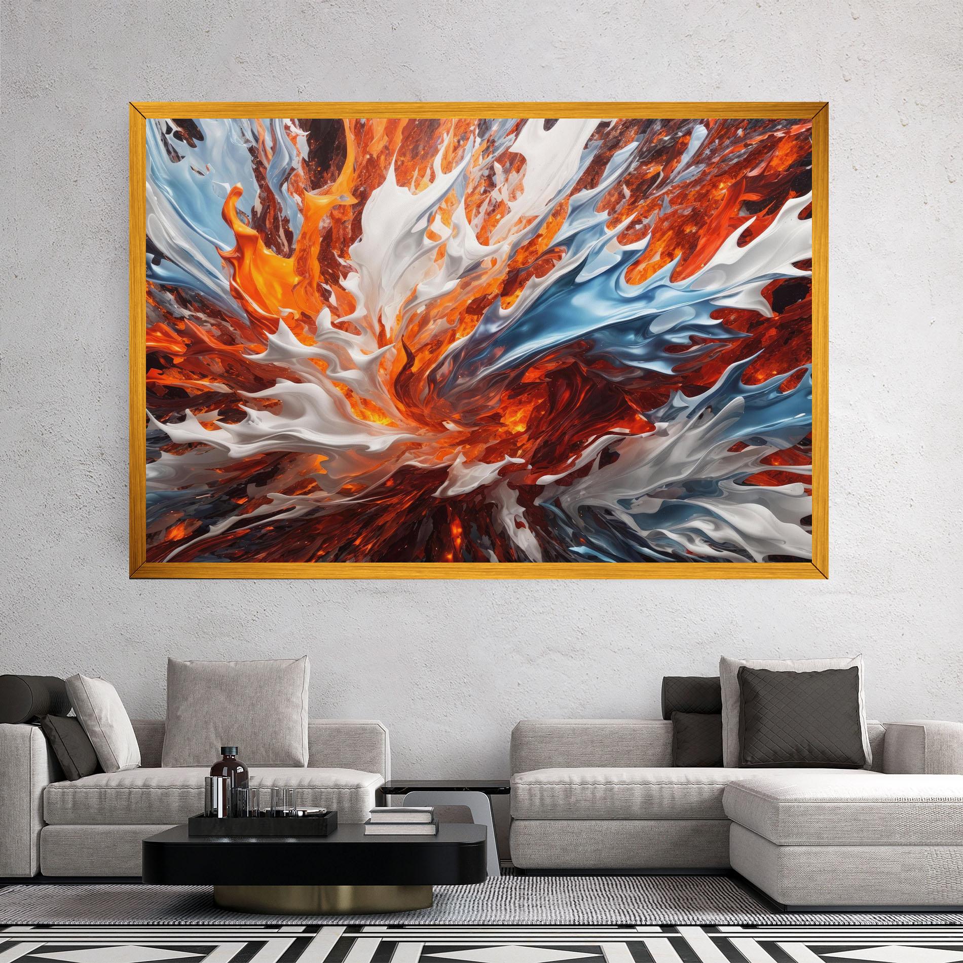 Leinwandbild Flame Rase mockup 2