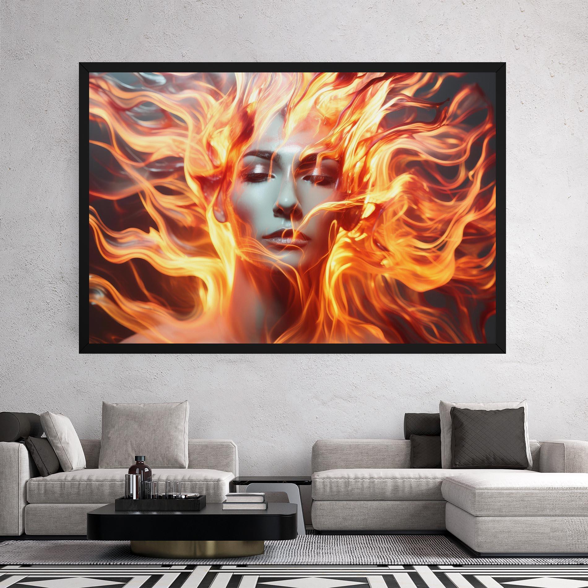 Leinwandbild Fire Hair mockup 2