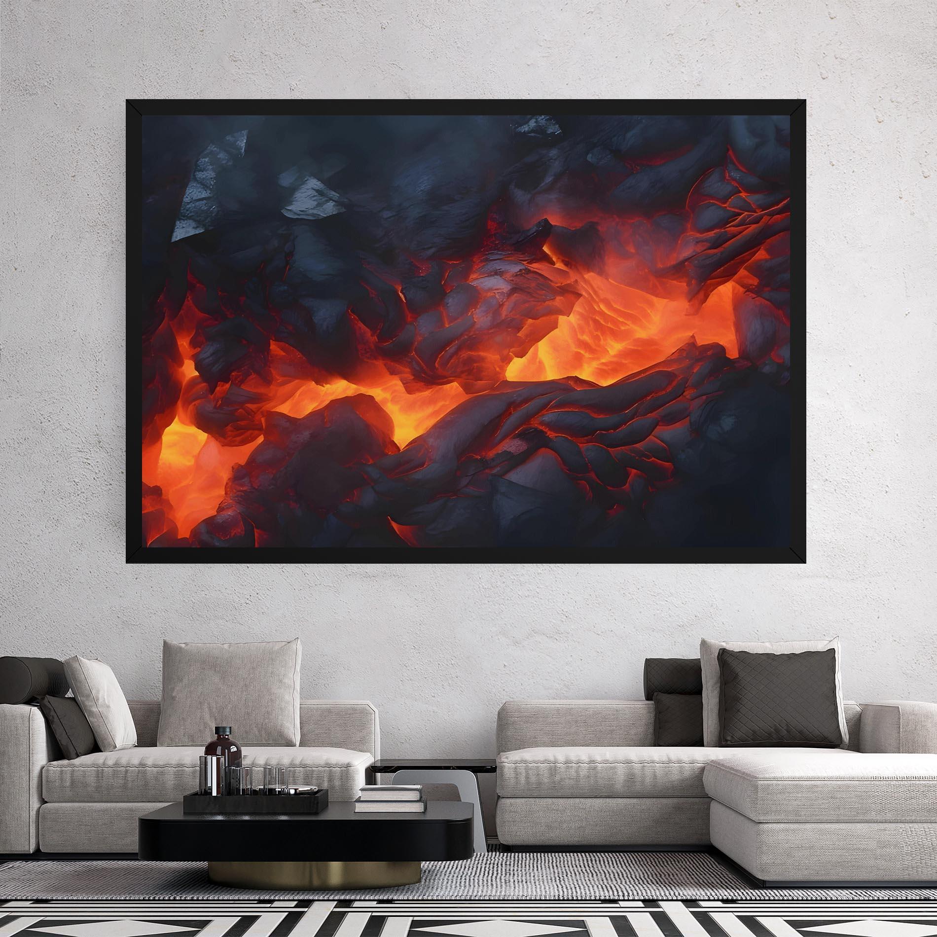 Leinwandbild Lava Art mockup 2