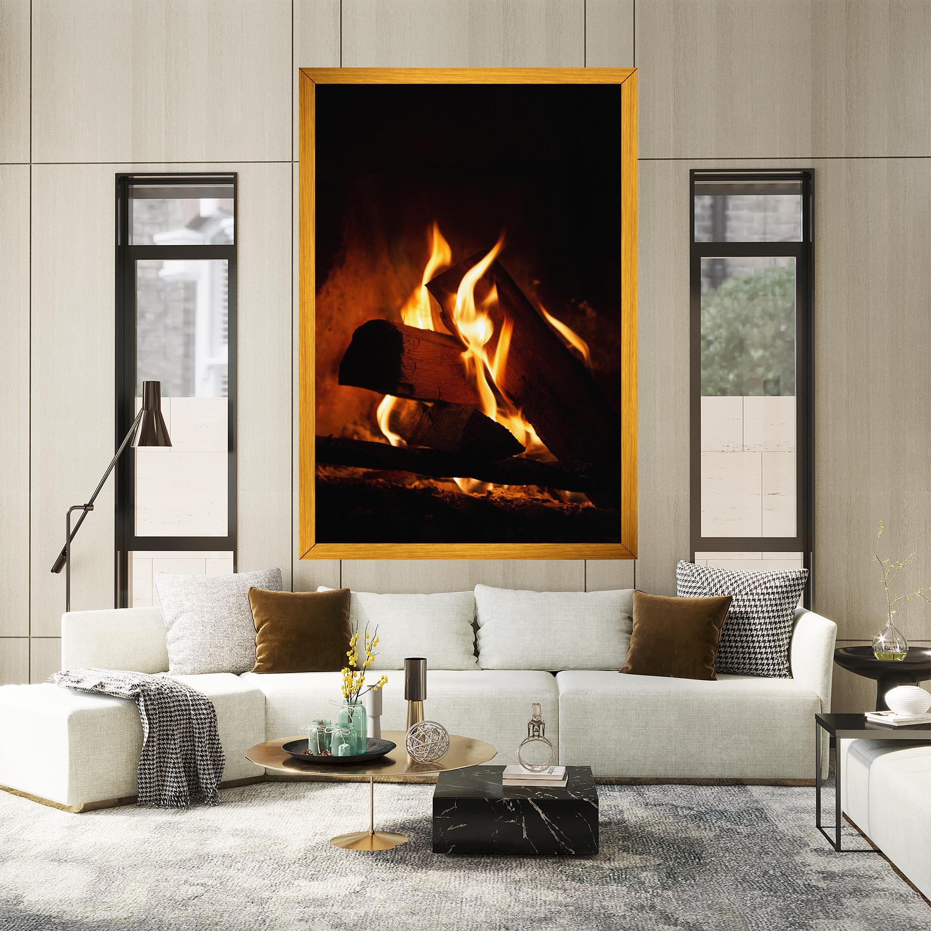 Leinwandbild Fire Wood View mockup 2