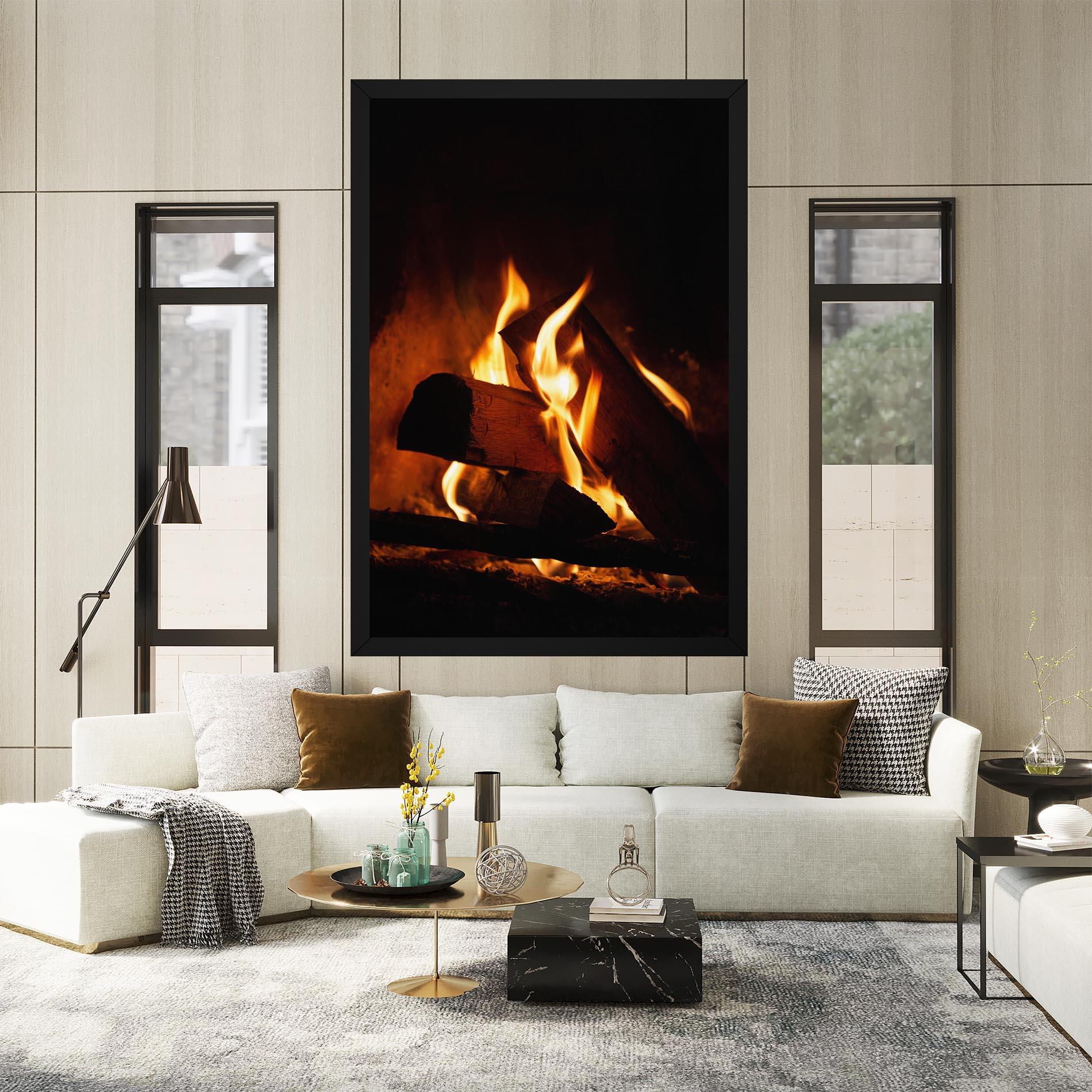 Leinwandbild Fire Wood View mockup 2