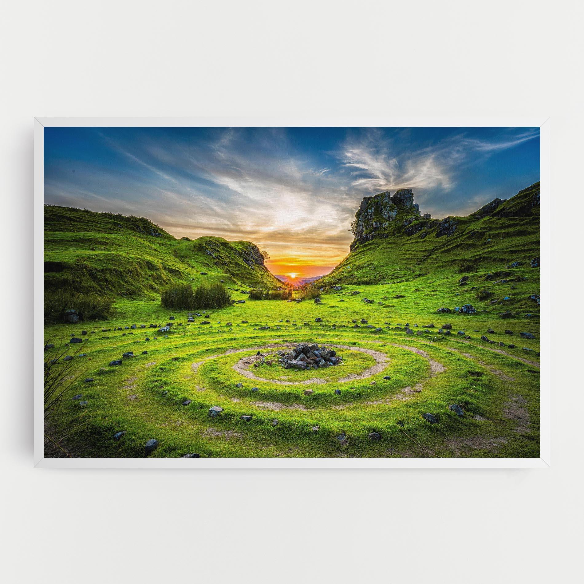 Leinwandbild Green Circle Nature mockup 0