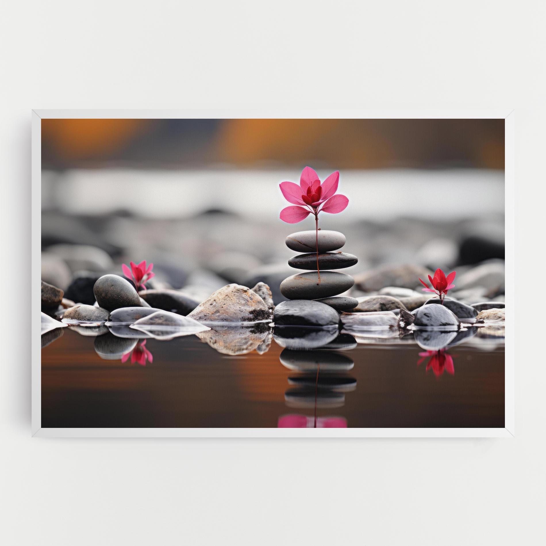 Leinwandbild Grey Rocks Flower mockup 0
