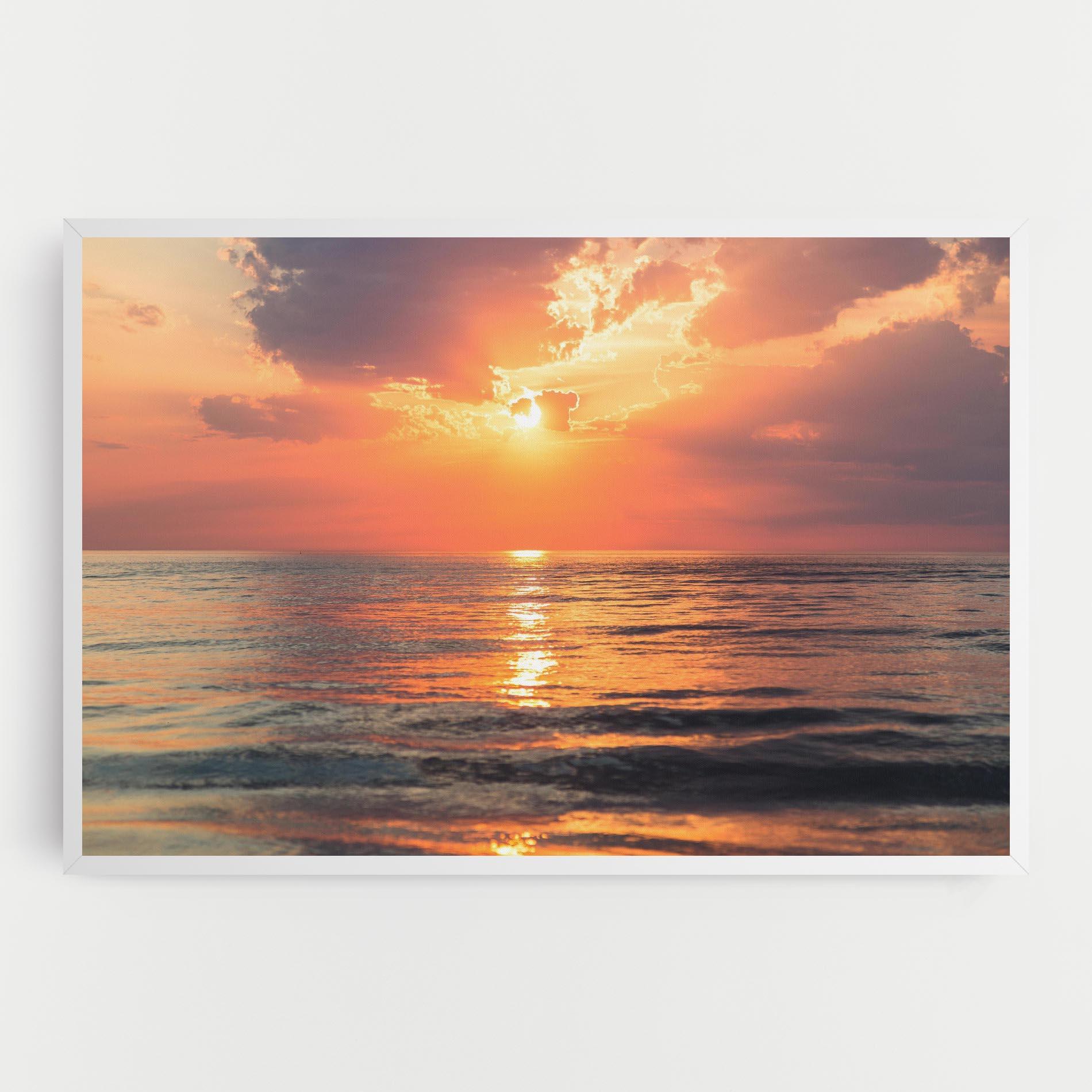 Leinwandbild Orange Sunrise Cloud mockup 0