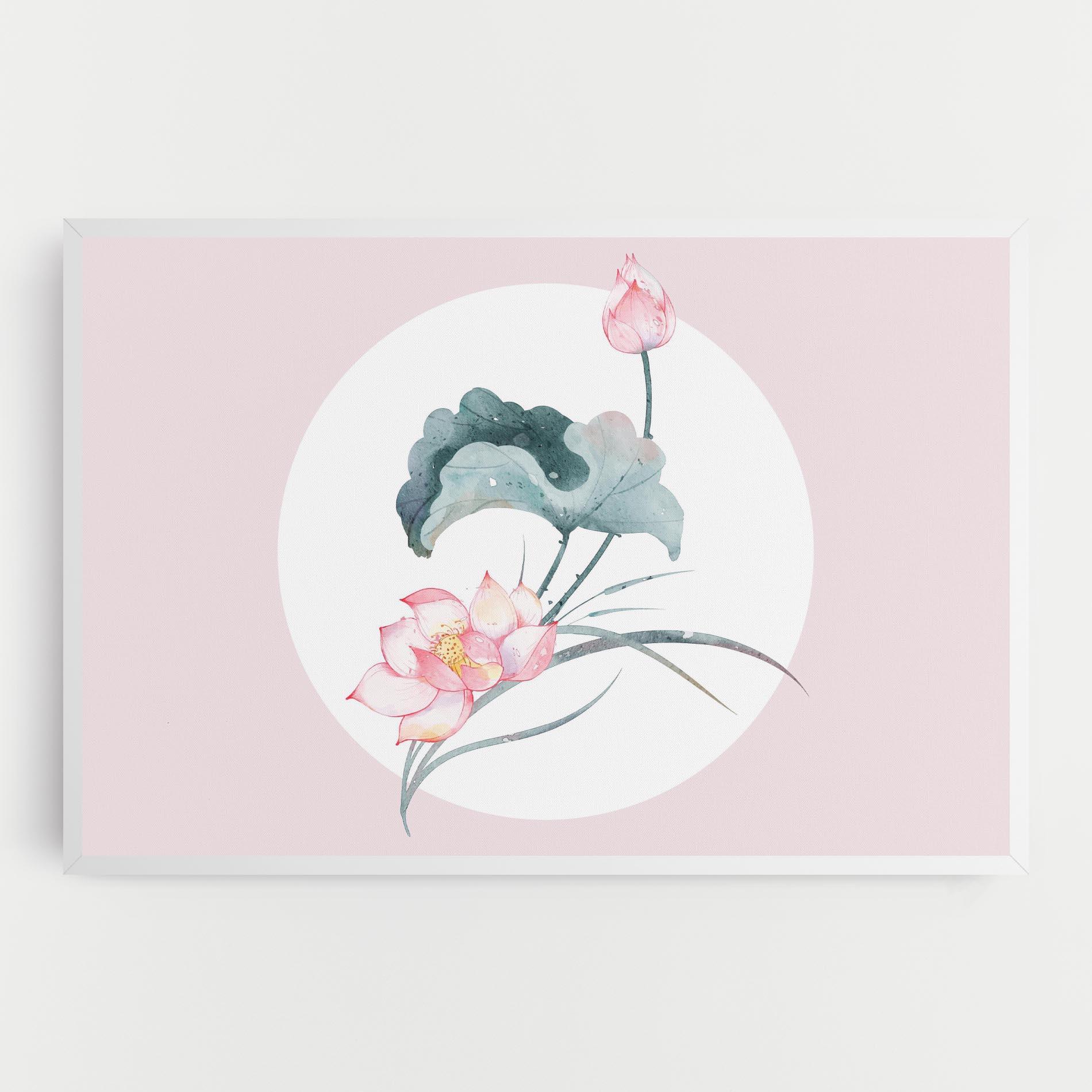 Leinwandbild Pink Pastel Flower mockup 0