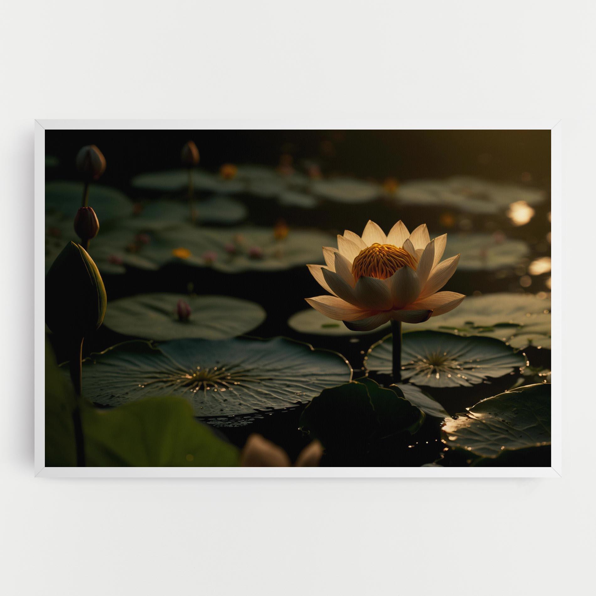 Leinwandbild Shot Beautiful Lotus mockup 0