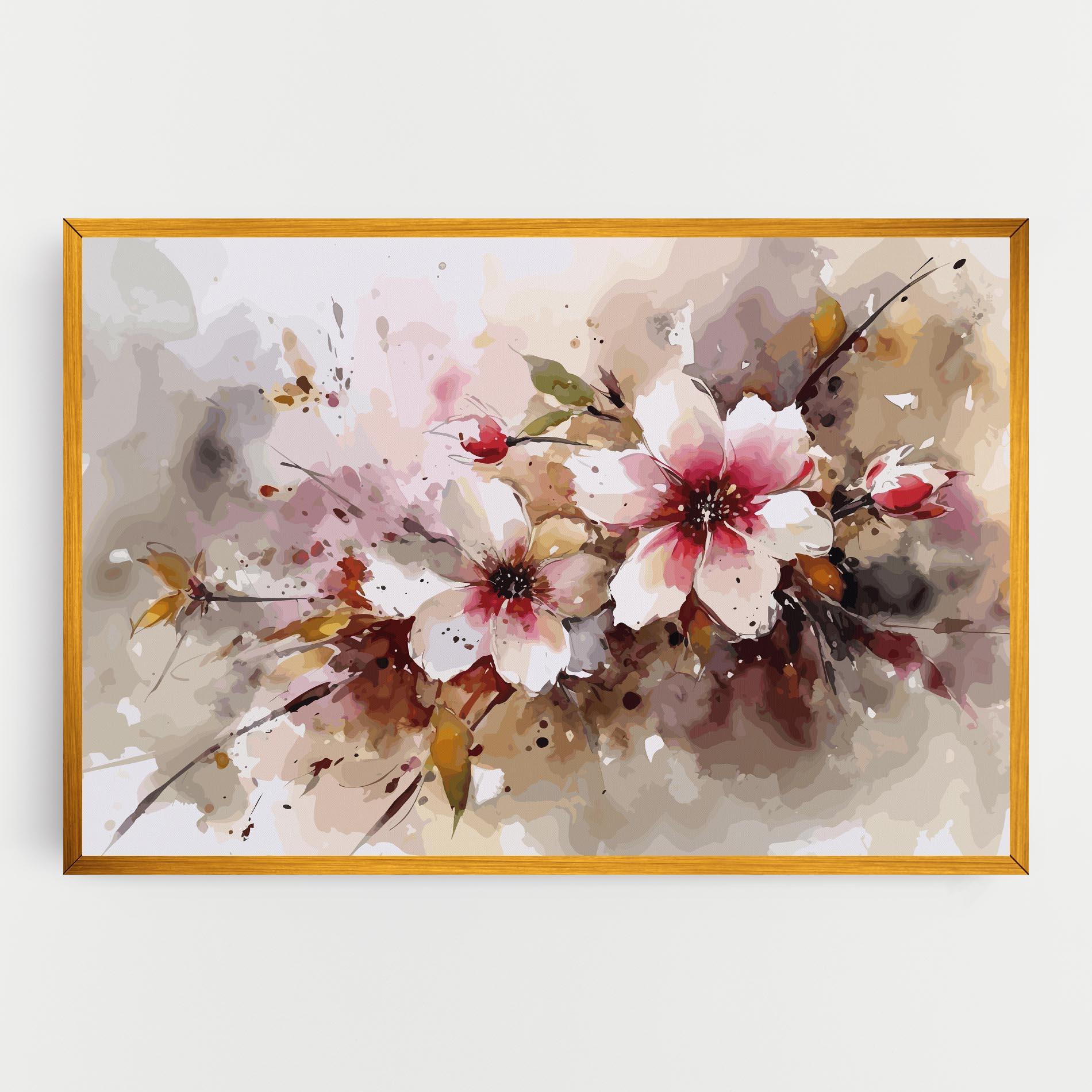 Leinwandbild Beautiful Cherry Flower mockup 0