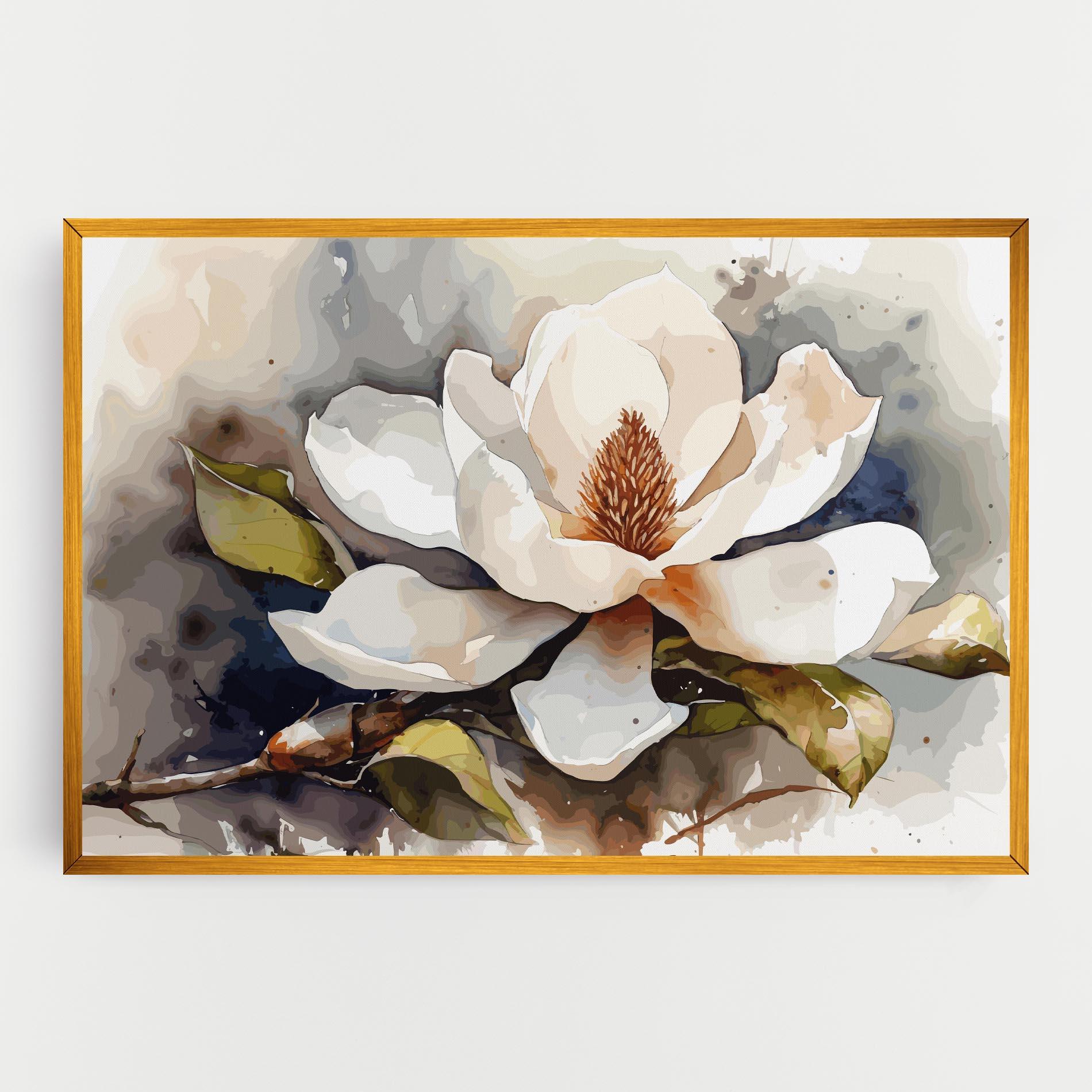 Leinwandbild Cream Nature Flower mockup 0
