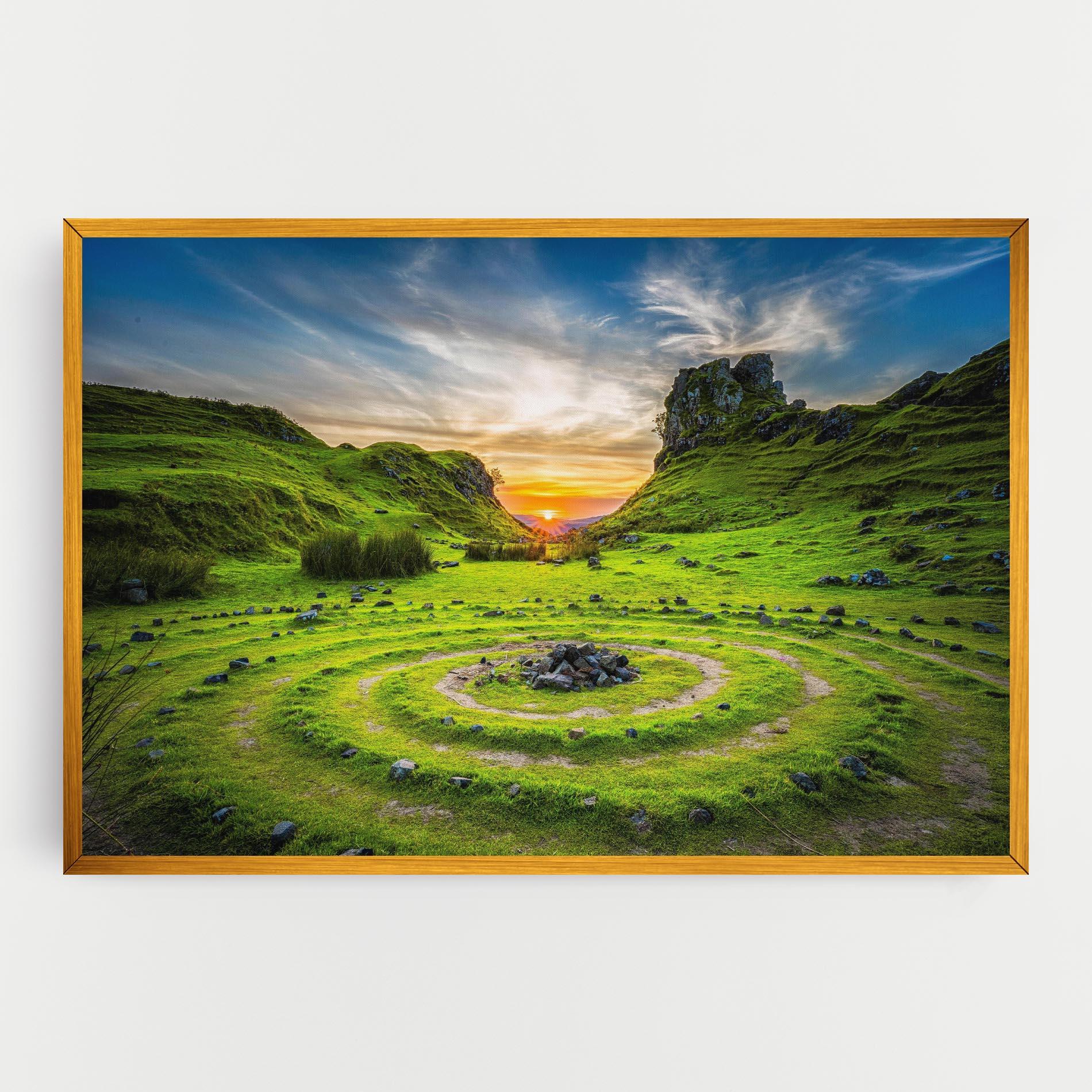 Leinwandbild Green Circle Nature mockup 0