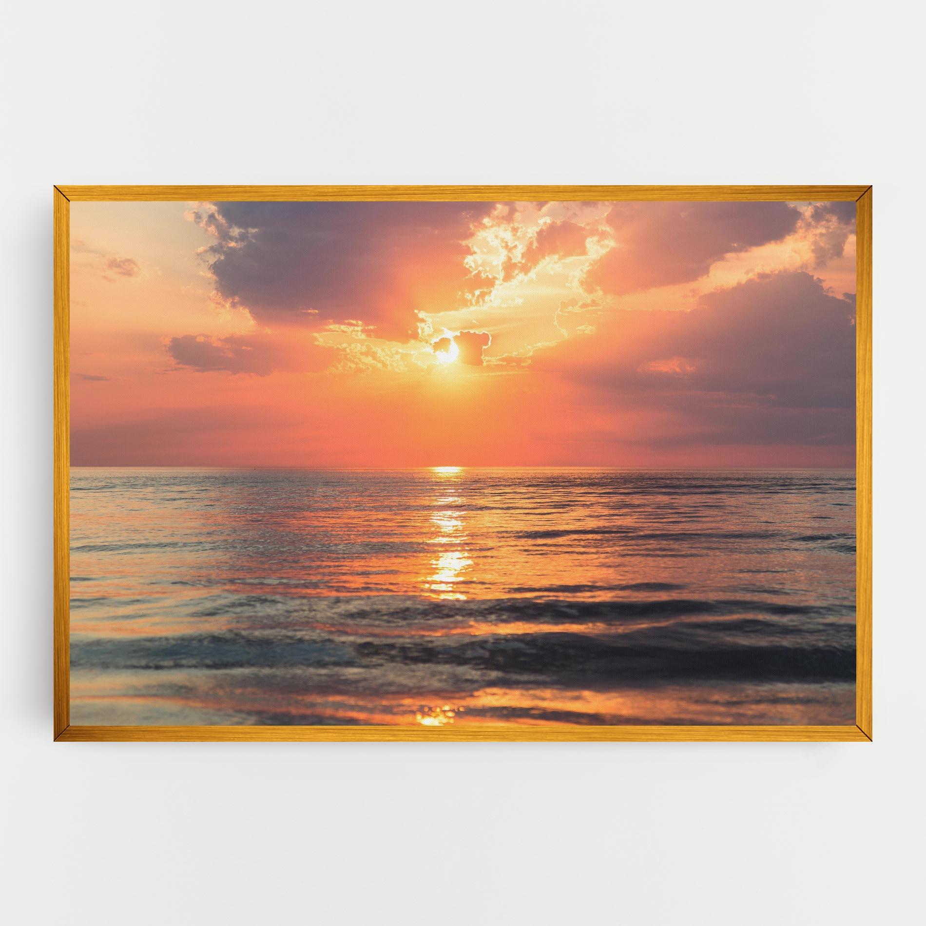Leinwandbild Orange Sunrise Cloud mockup 0