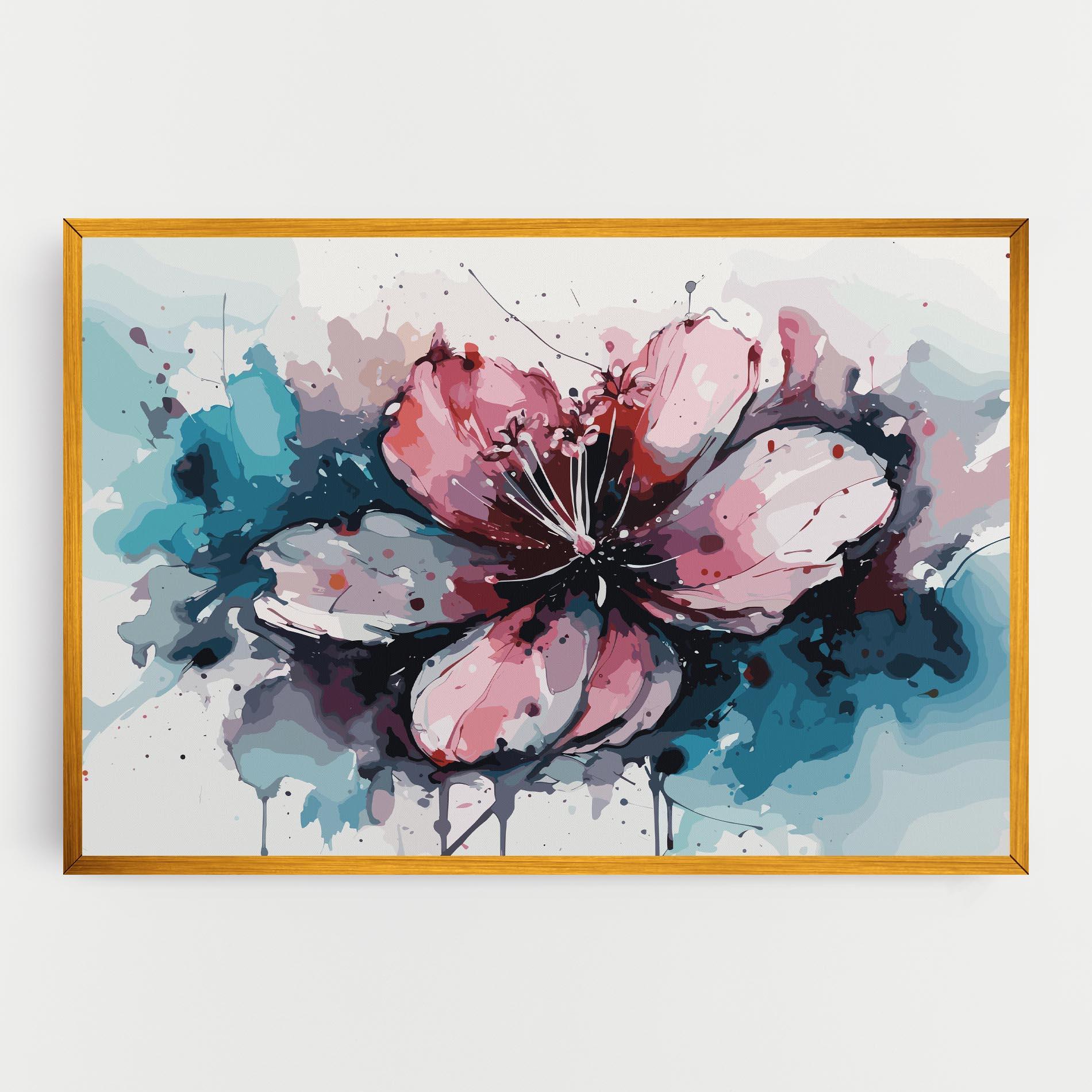 Leinwandbild Pink Blue Nature mockup 0