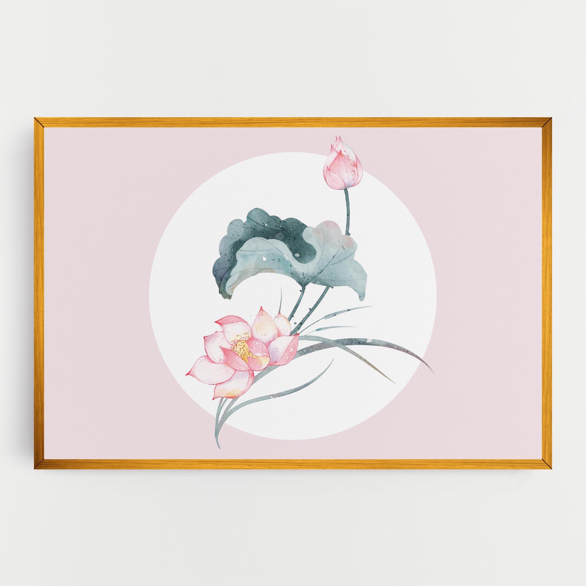 Leinwandbild Pink Pastel Flower mockup 0