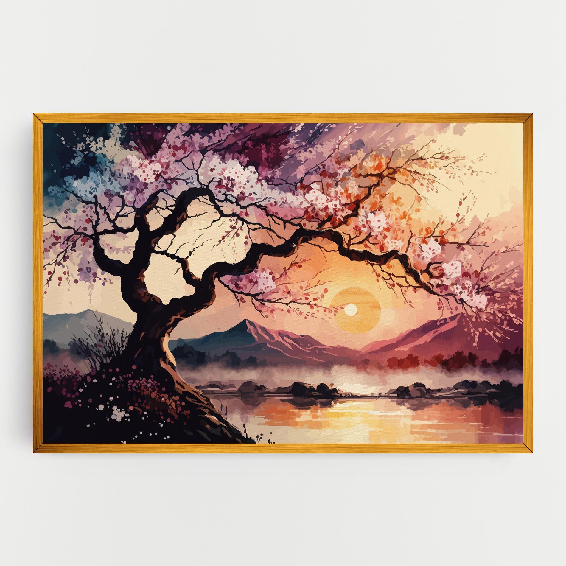 Leinwandbild Pink Tree Nature mockup 0