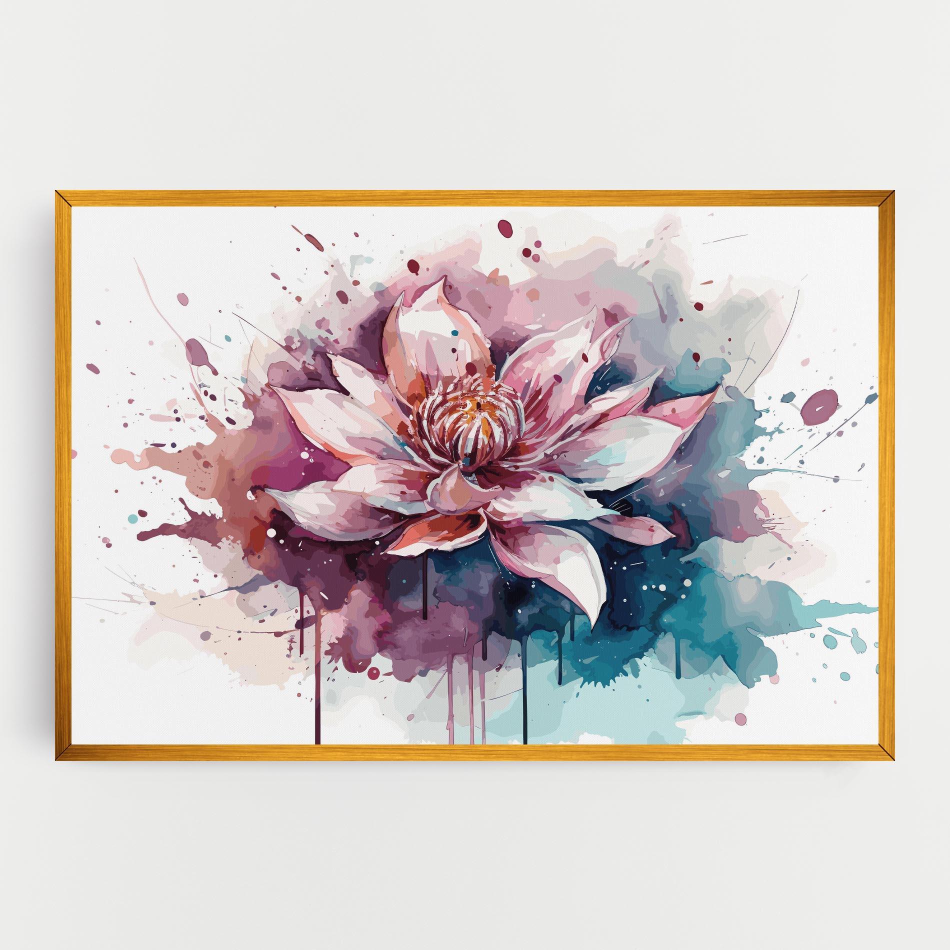 Leinwandbild Pretty Pink Lotus Art mockup 0