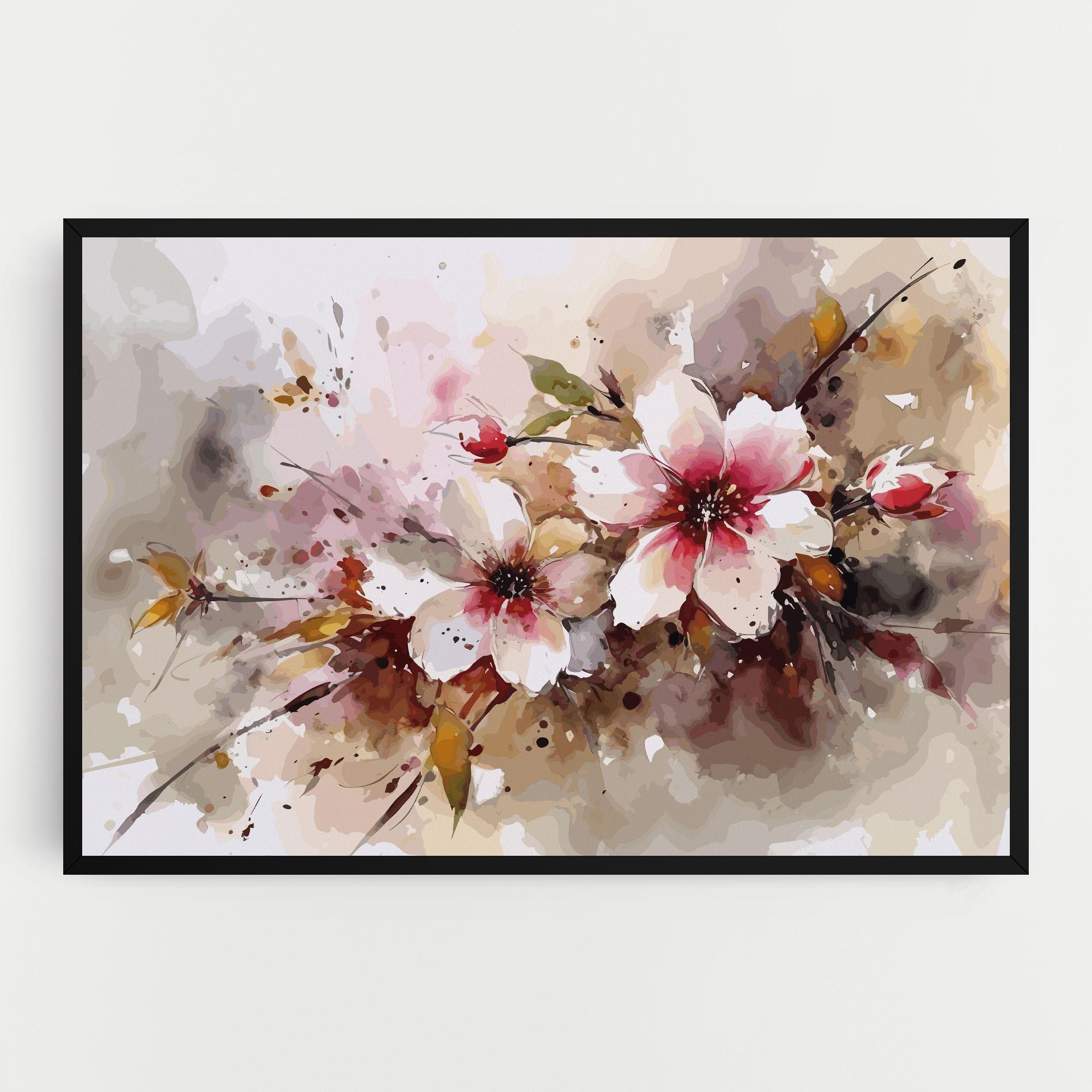 Leinwandbild Beautiful Cherry Flower mockup 0