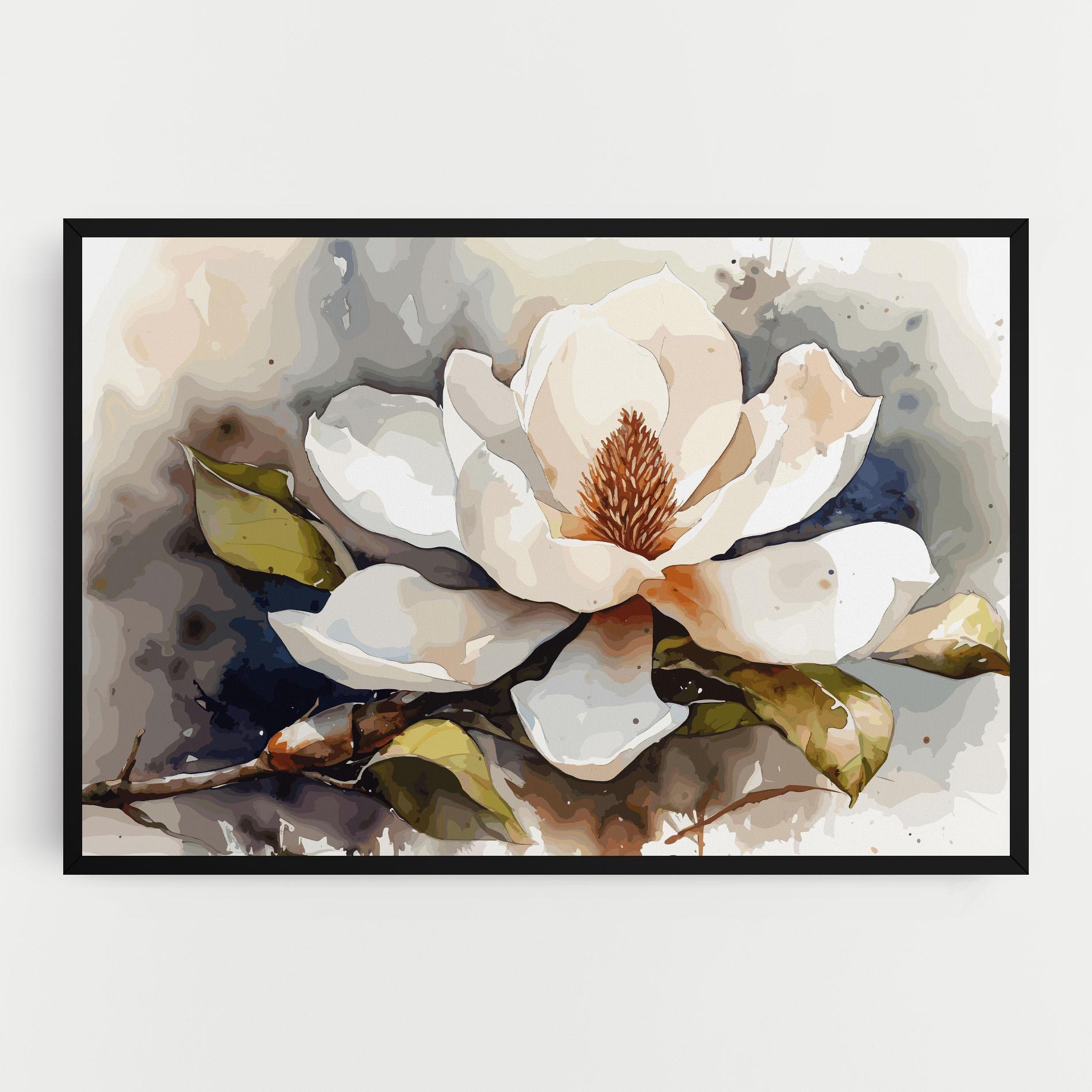 Leinwandbild Cream Nature Flower mockup 0