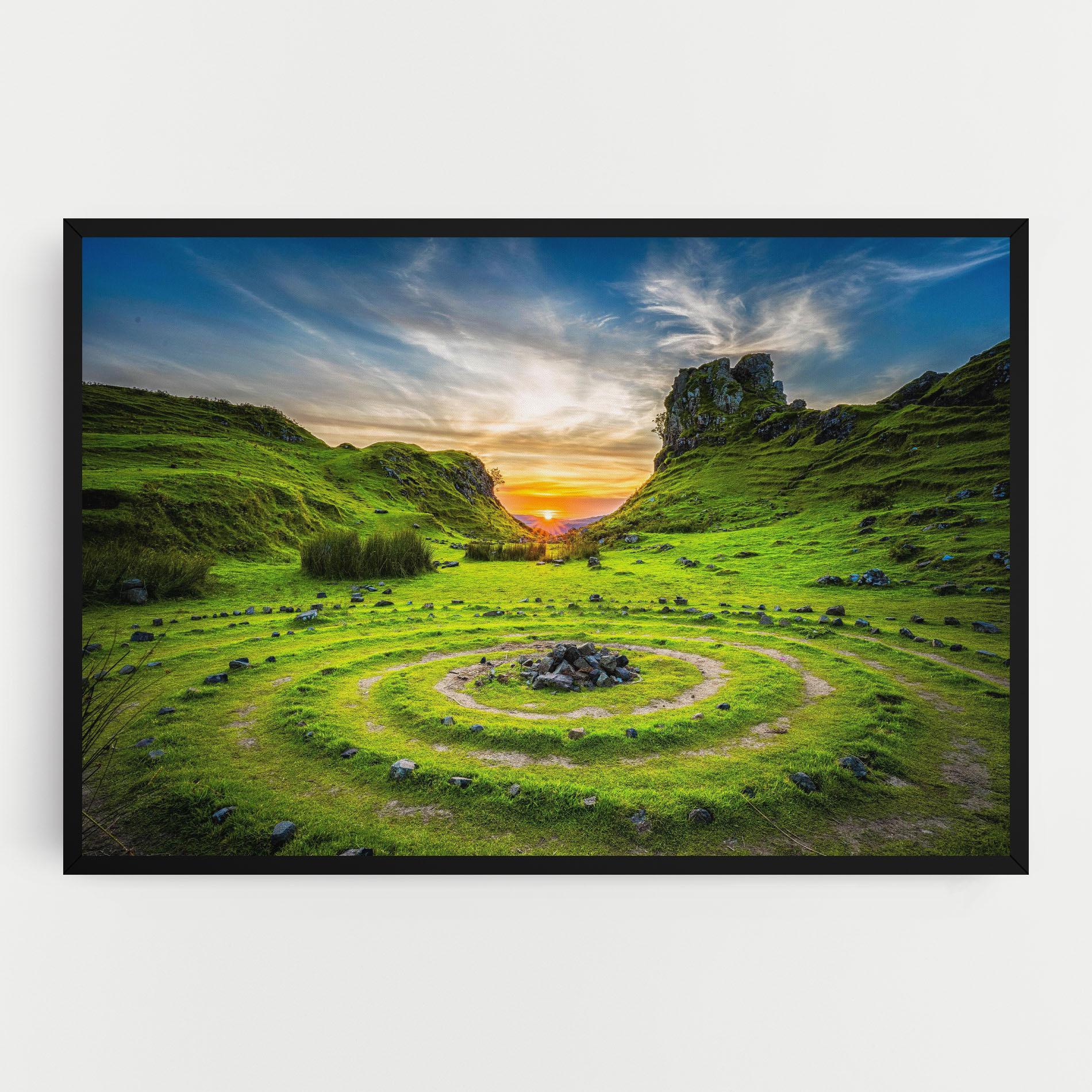 Leinwandbild Green Circle Nature mockup 0