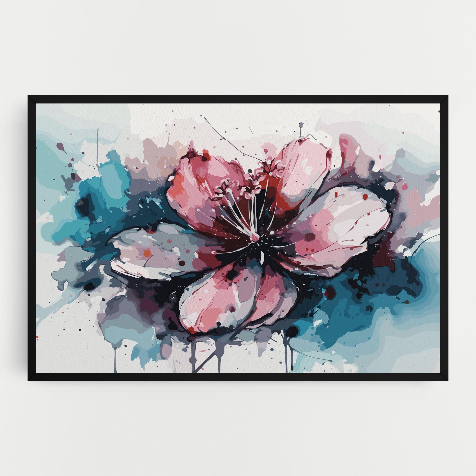 Leinwandbild Pink Blue Nature mockup 0