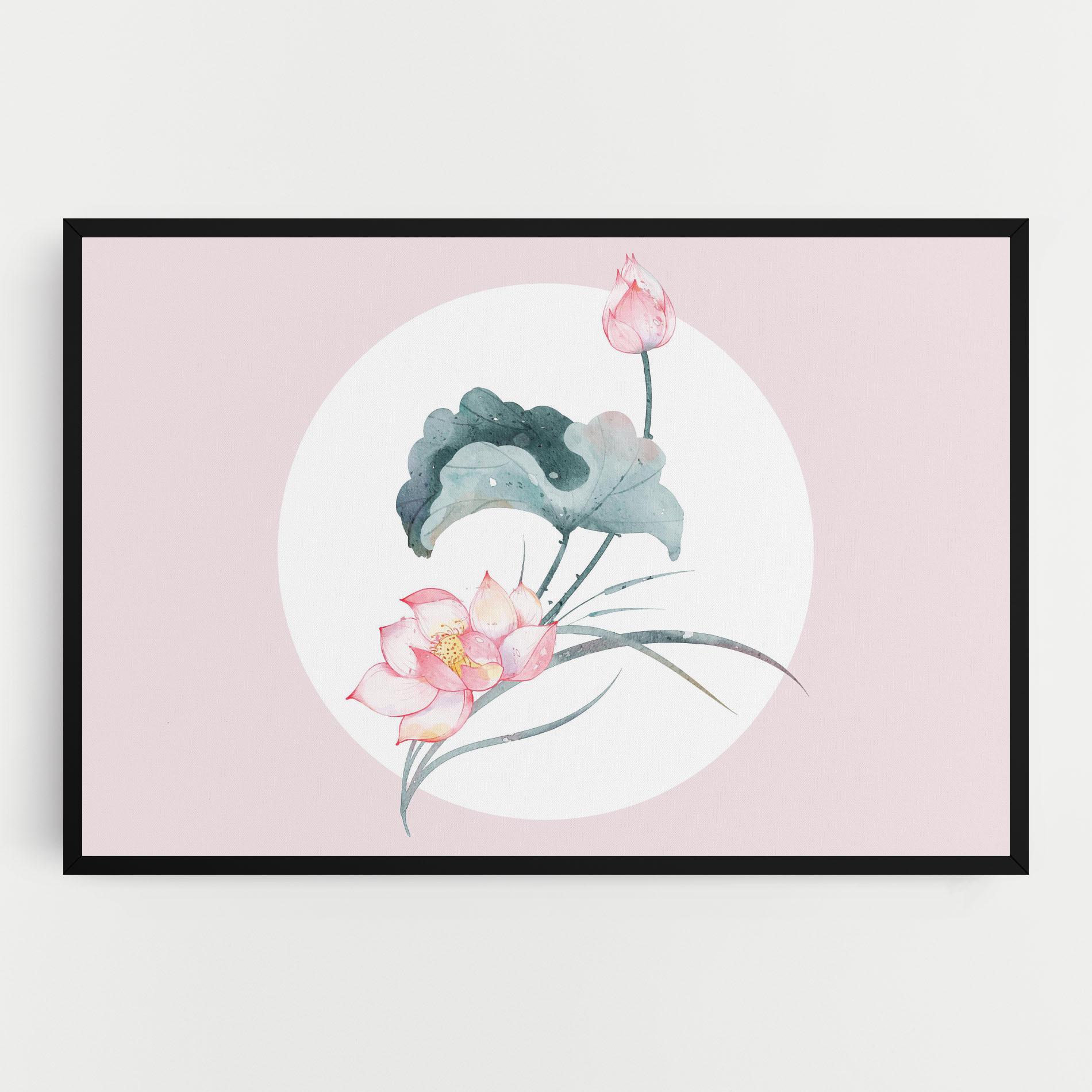 Leinwandbild Pink Pastel Flower mockup 0