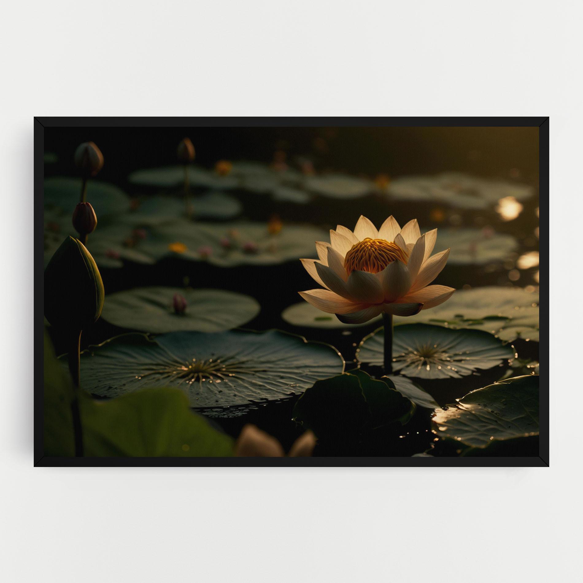 Leinwandbild Shot Beautiful Lotus mockup 0
