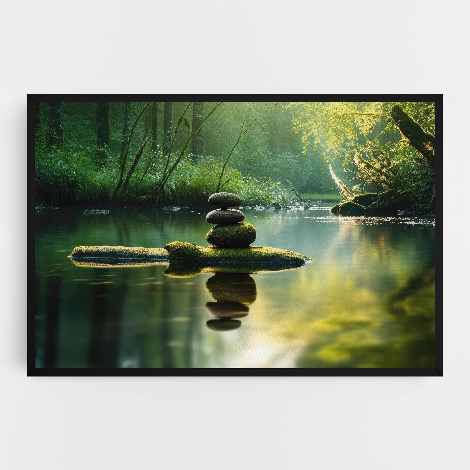 Leinwandbild Spiritual Stones mockup 0