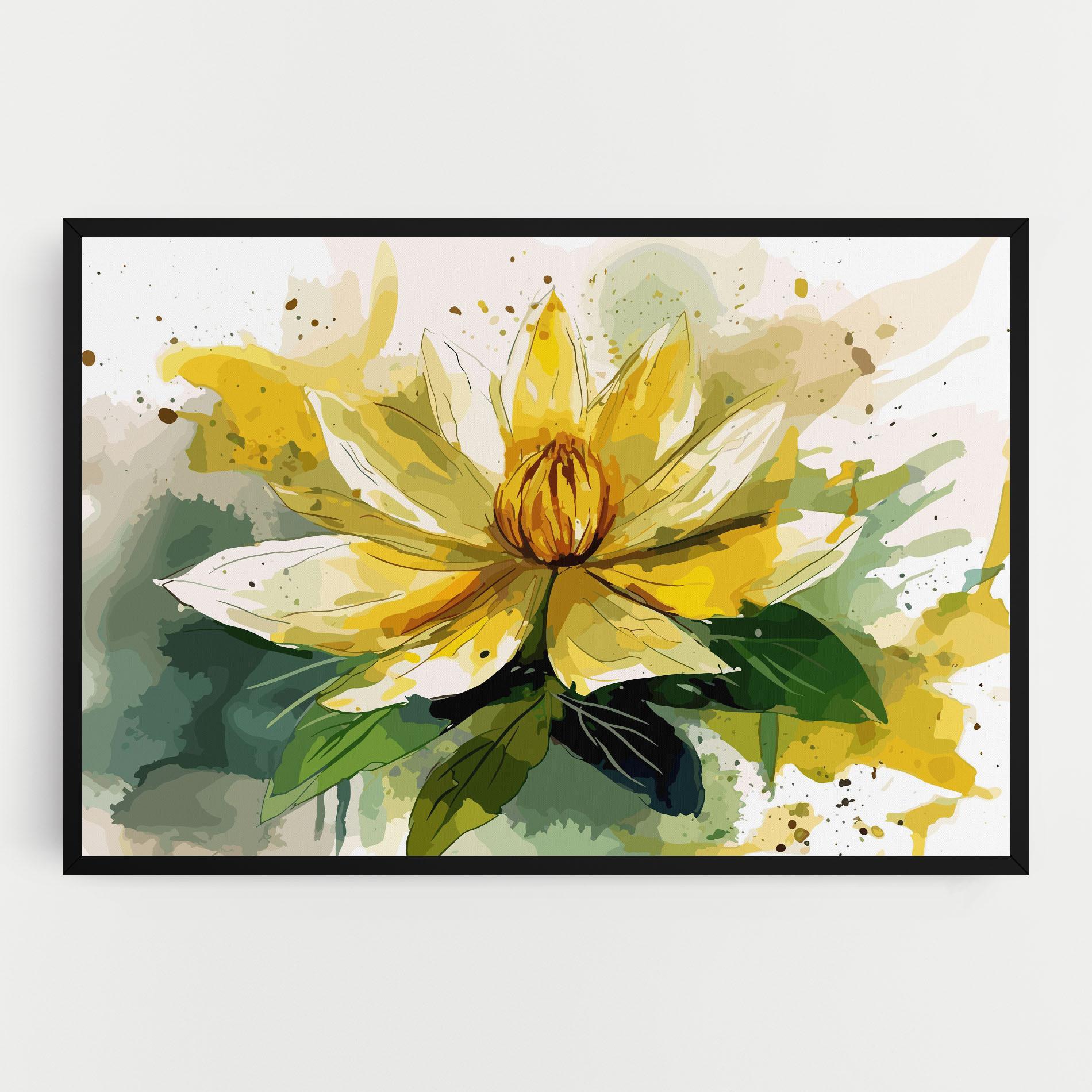 Leinwandbild Yellow Flower Nature mockup 0