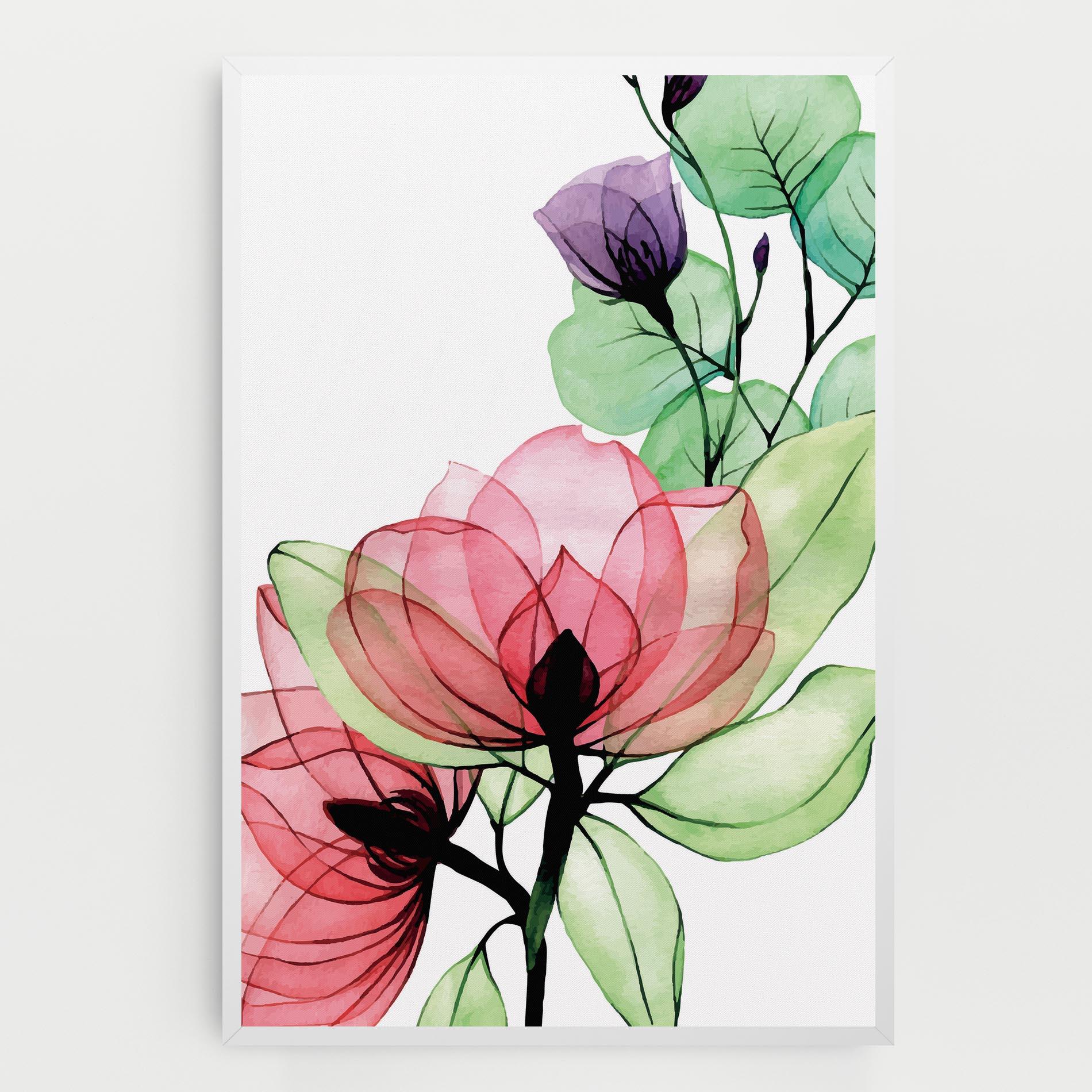 Leinwandbild Pink Green Nature mockup 0