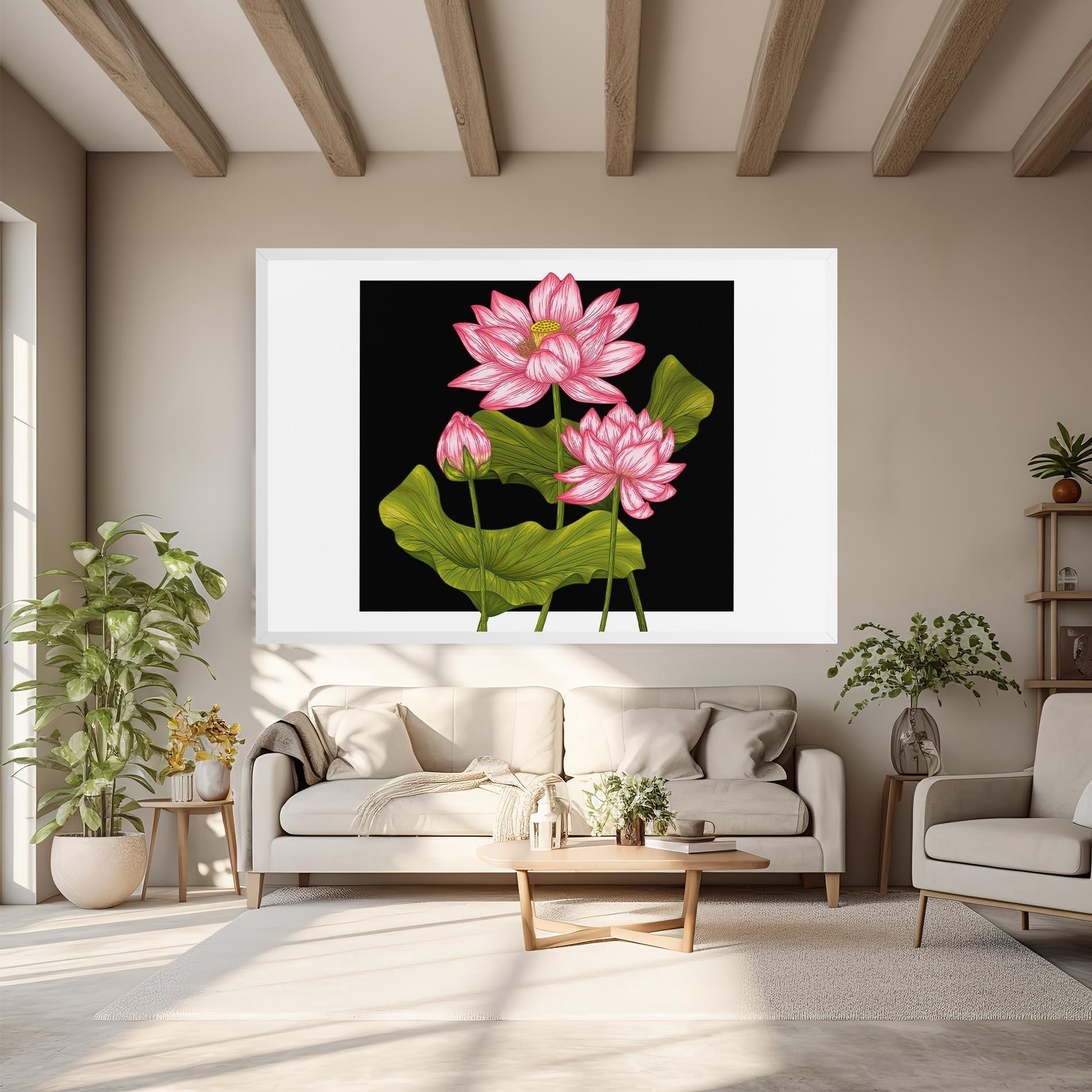 Leinwandbild Feng Shui Flower mockup 6