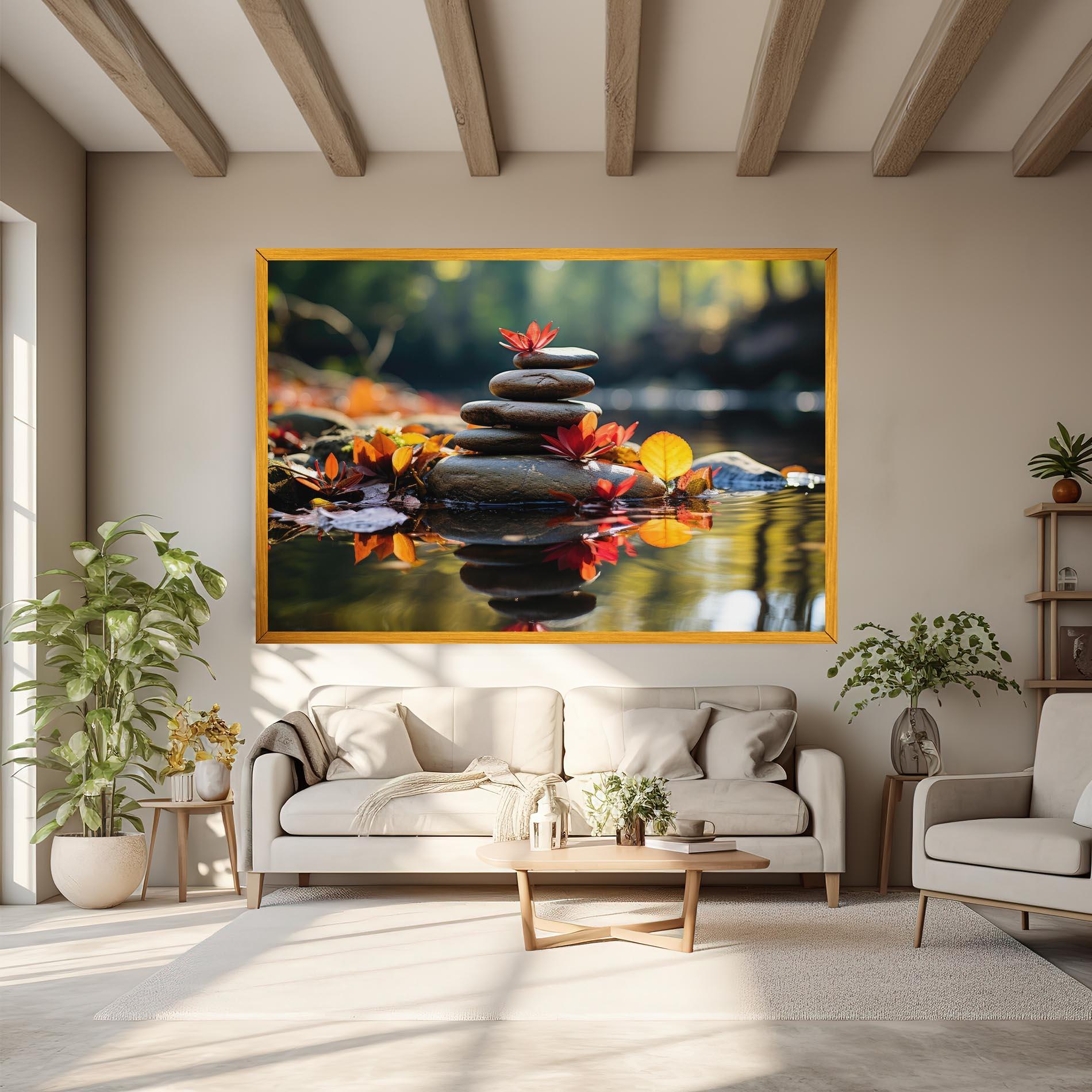 Leinwandbild Autumn Stones mockup 6