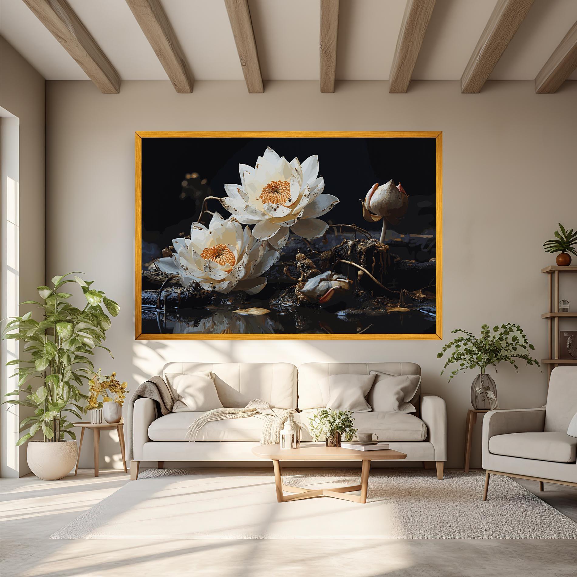 Leinwandbild Beautiful White Nature mockup 6