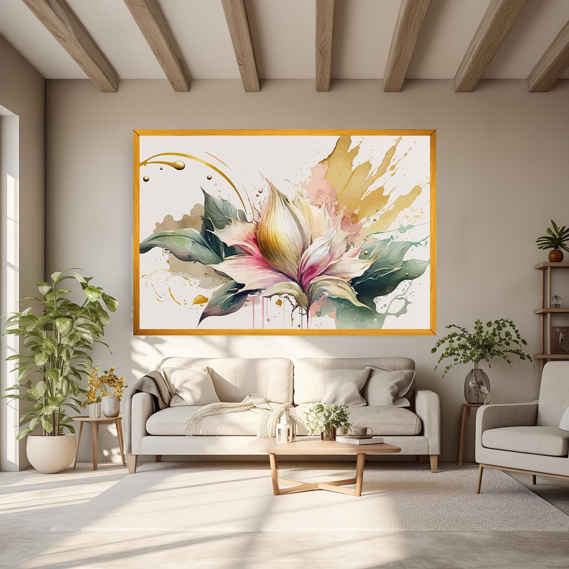 Cream Pink Nature mockup 6