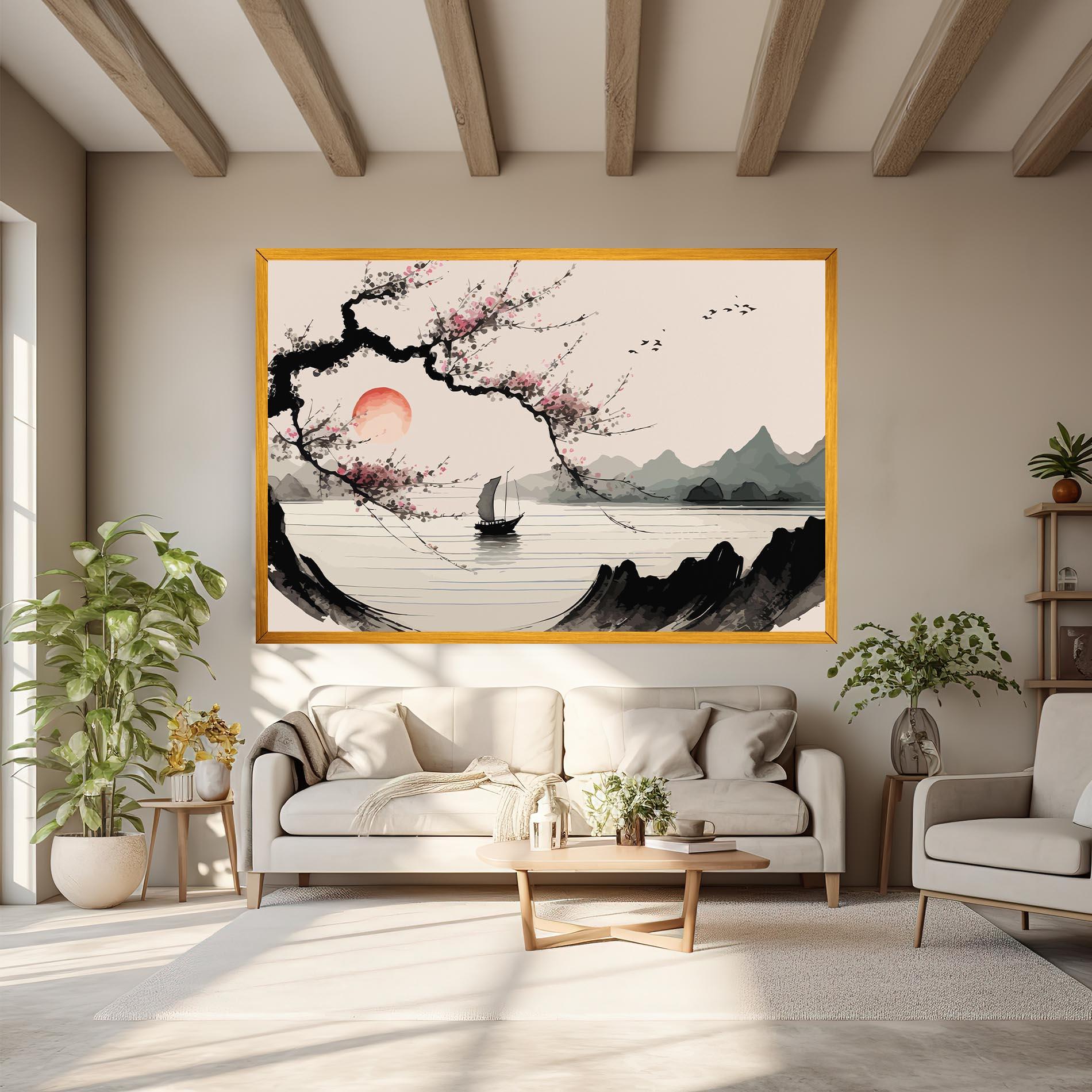 Leinwandbild Relaxing Nature mockup 6