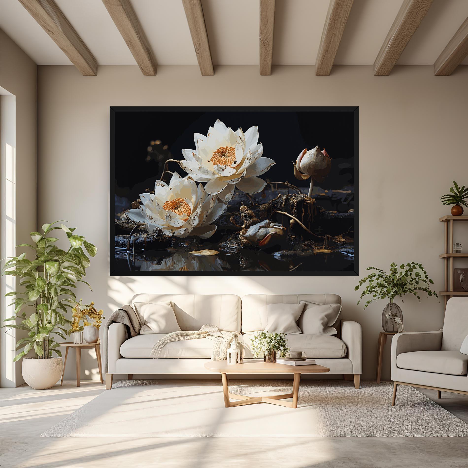 Leinwandbild Beautiful White Nature mockup 6