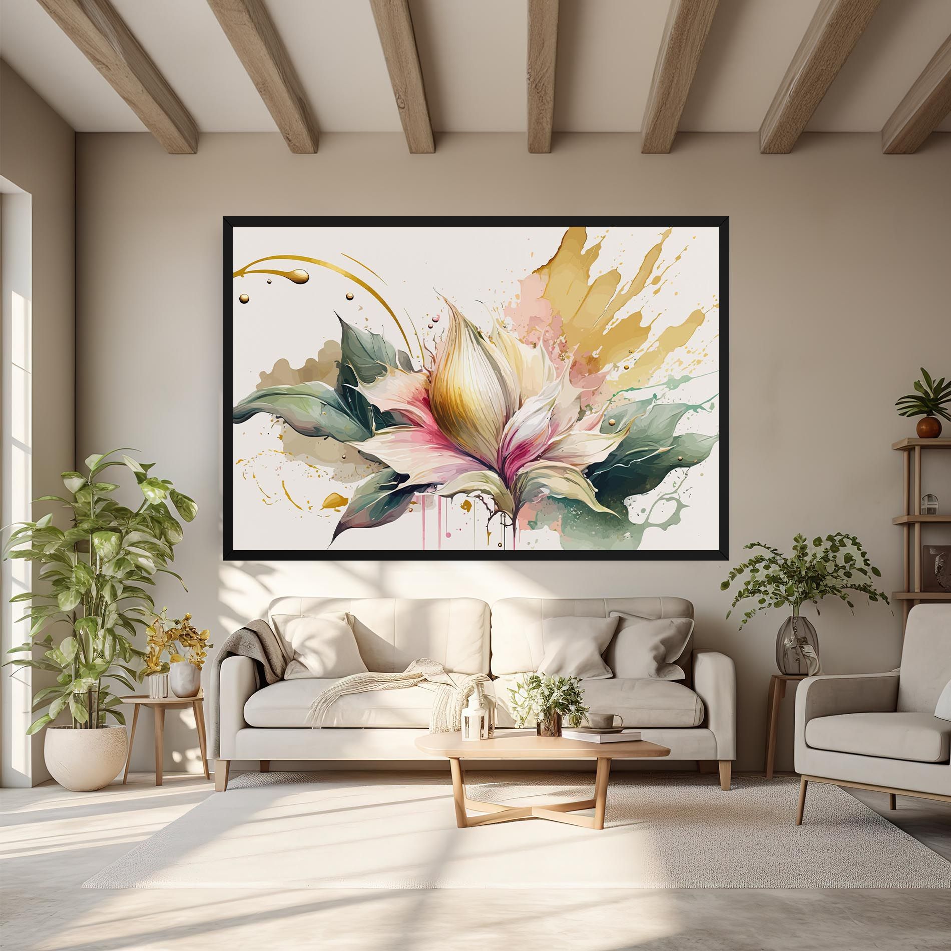 Cream Pink Nature mockup 6